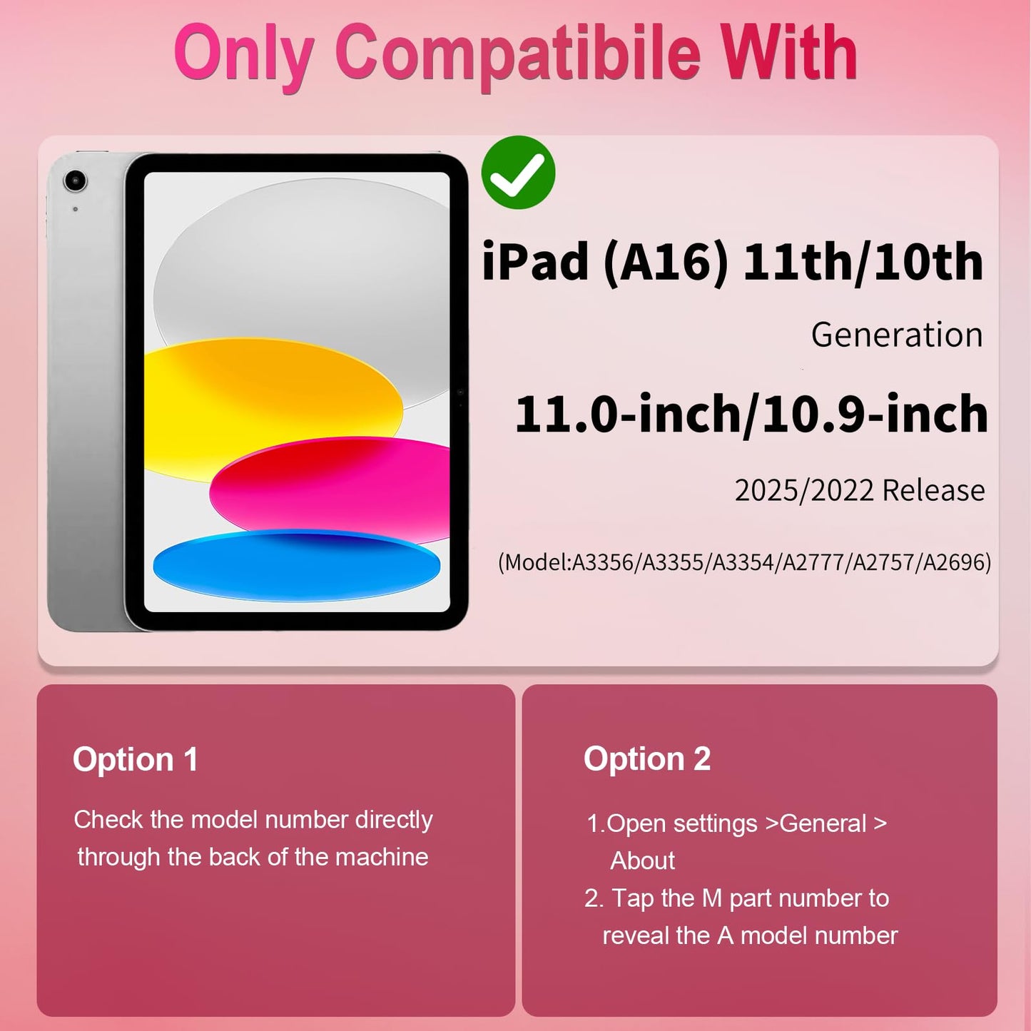 WESOROL Case for iPad (A16) 11th/10th Generation 2025/2022 with Screen Protector Rotating Stand Pencil Holder iPad Case 10th Generation Shockproof Cover for iPad 11th/10th Gen Cases Kids,Purple Rose