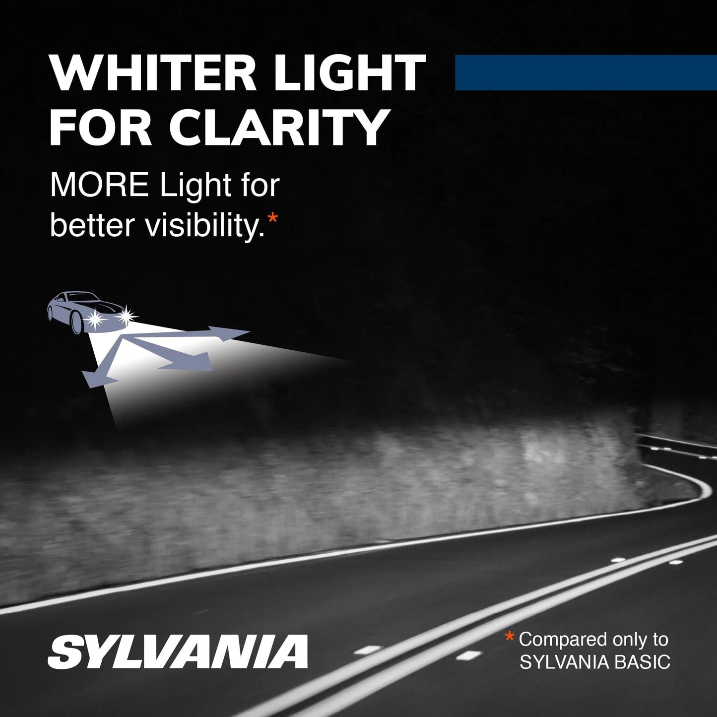 SYLVANIA - 9006XS SilverStar - High Performance Halogen Headlight Bulb, High Beam, Low Beam and Fog Replacement Bulb, Brighter Downroad with Whiter Light (Contains 2 Bulbs)