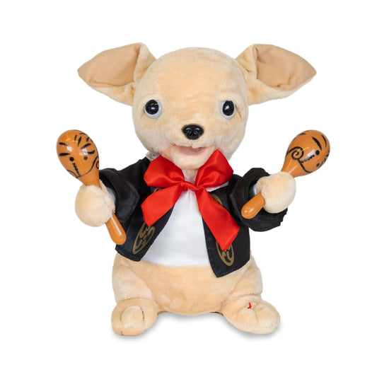 Cuddle Barn Chuey Bamba 12" Singing Chihuahua Animated Plush Toy, Shakes Maracas to La Bamba | Cinco de Mayo Party Gift | Great for Birthdays & Celebrations | Fun Toy for Kids, Adults