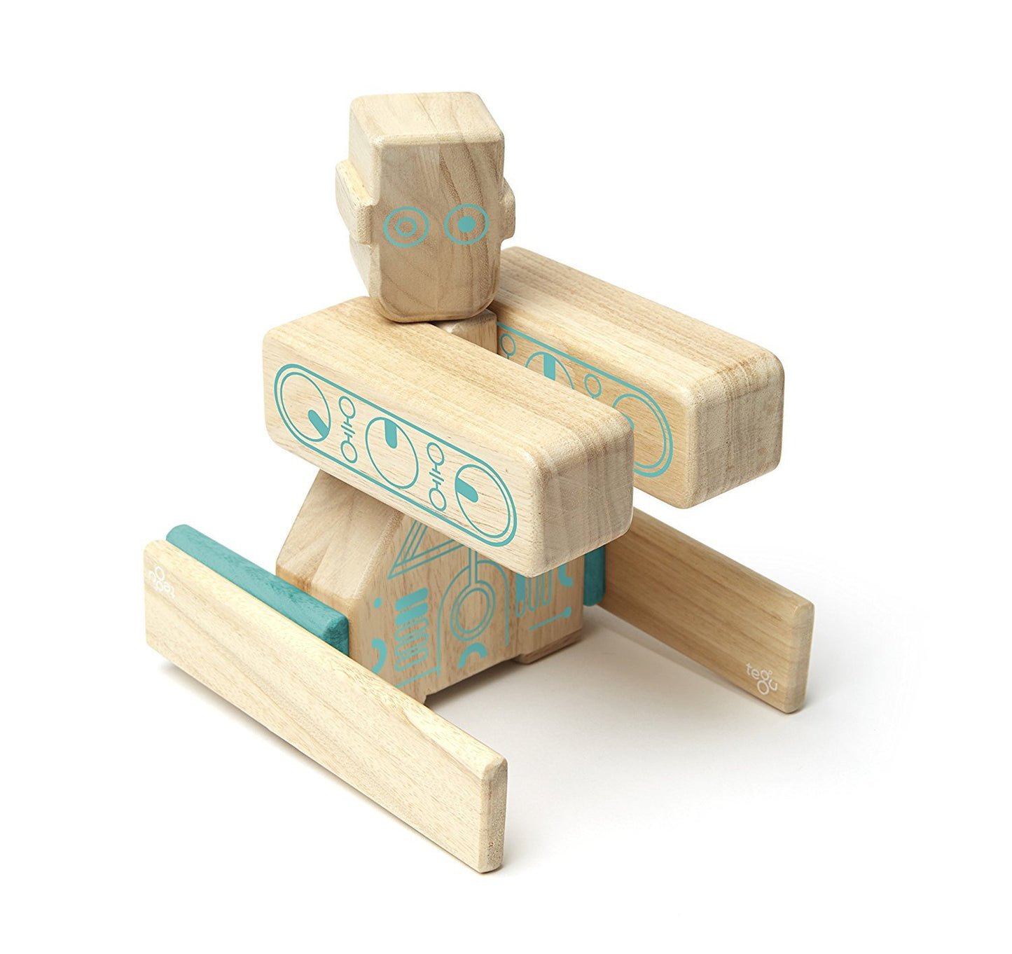 Tegu Magbot Magnetic Wooden Block Set, 1-99 years old, 9 piece
