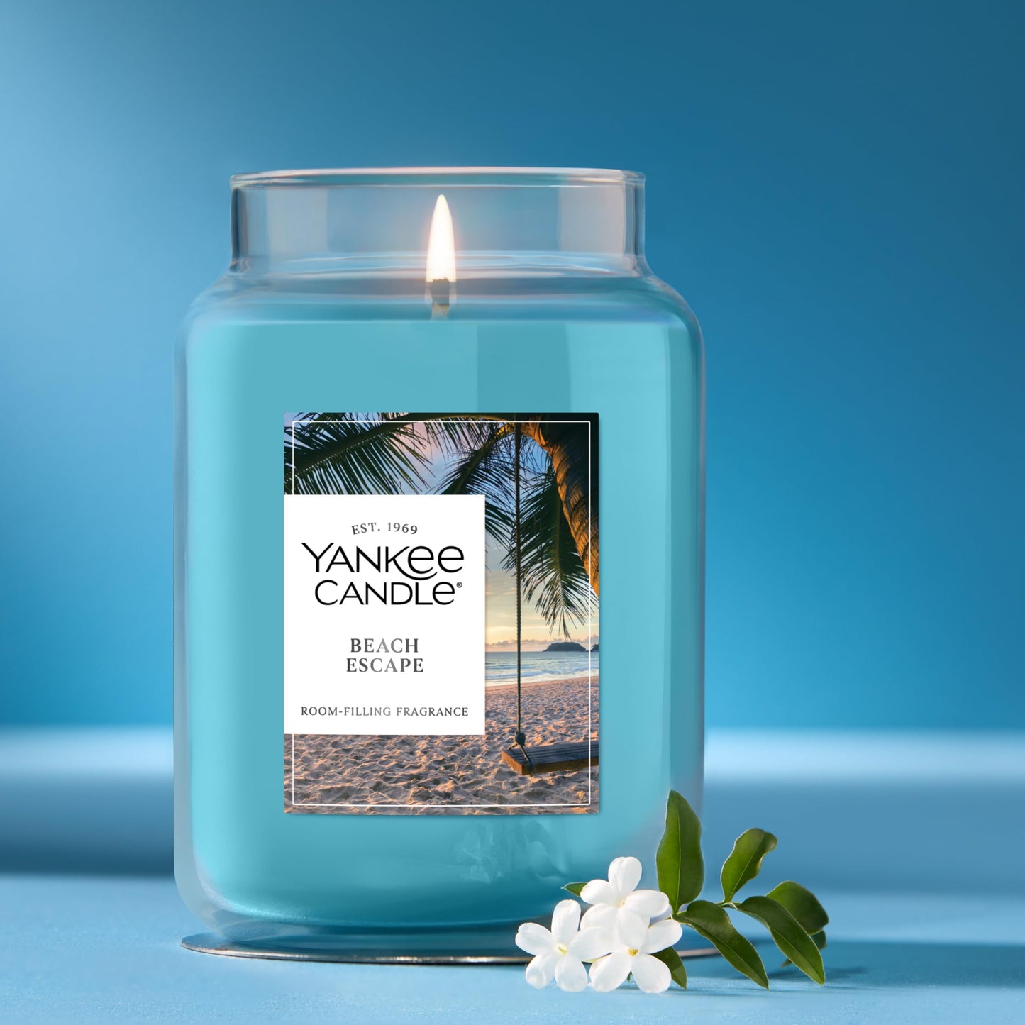 Yankee Candle Beach Escape Scented Candle, 22oz Large Jar with up to 150 Hour Burn Time, Giftable