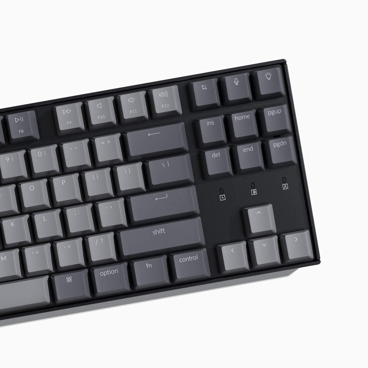 Keychron K8 Hot-swappable Wireless Bluetooth/Wired USB Mechanical Keyboard with Gateron G Pro Blue Switch/White LED Backlight/N-Key Rollover, Tenkeyless 87-Key Computer Keyboard for Mac Windows