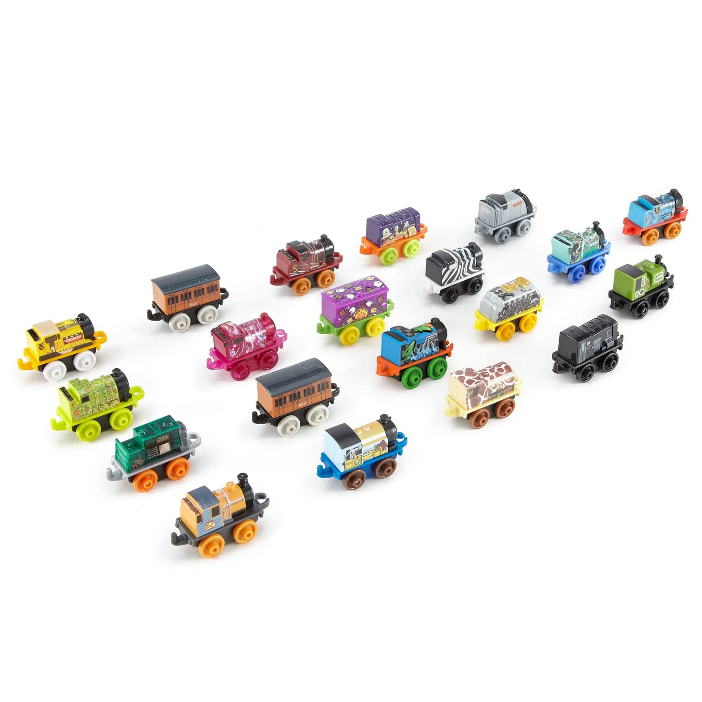 Thomas & Friends Toy Trains MINIS 20 Pack of Miniature Push-Along Engines & Railway Vehicles for Pretend Play Preschool Kids Ages 3+ Years