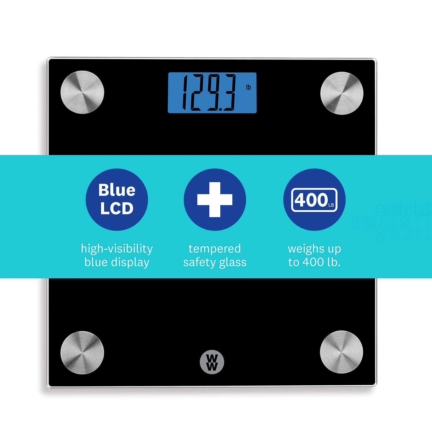 Weight Watchers Scales by Conair Scale for Body Weight, Digital Bathroom Scale in Black