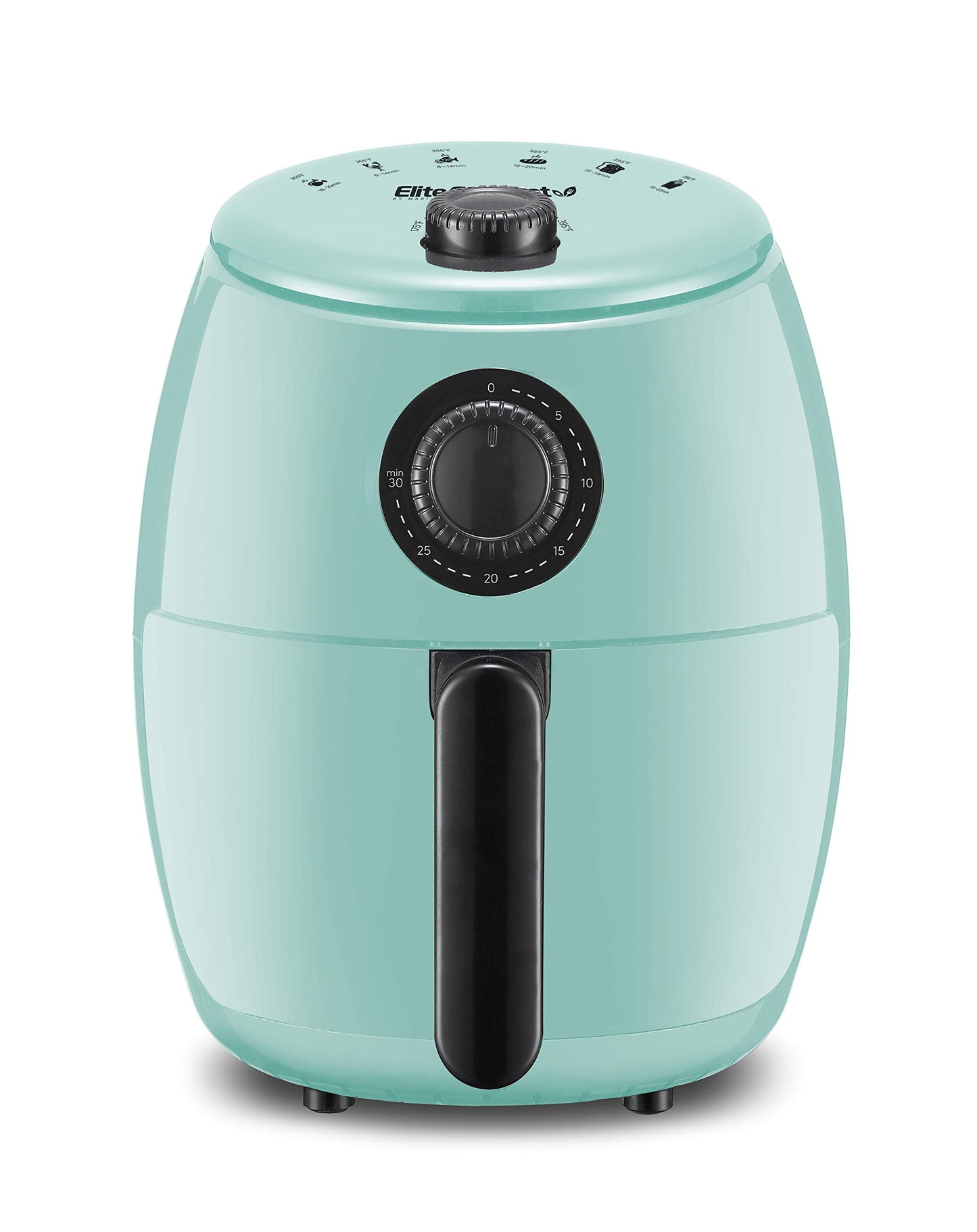 Elite Gourmet EAF0201BLX Personal Compact Space Saving Electric Hot Air Fryer Oil-Less Healthy Cooker, Timer & Temperature Controls, 1000W, 2.1 Quart, Mint