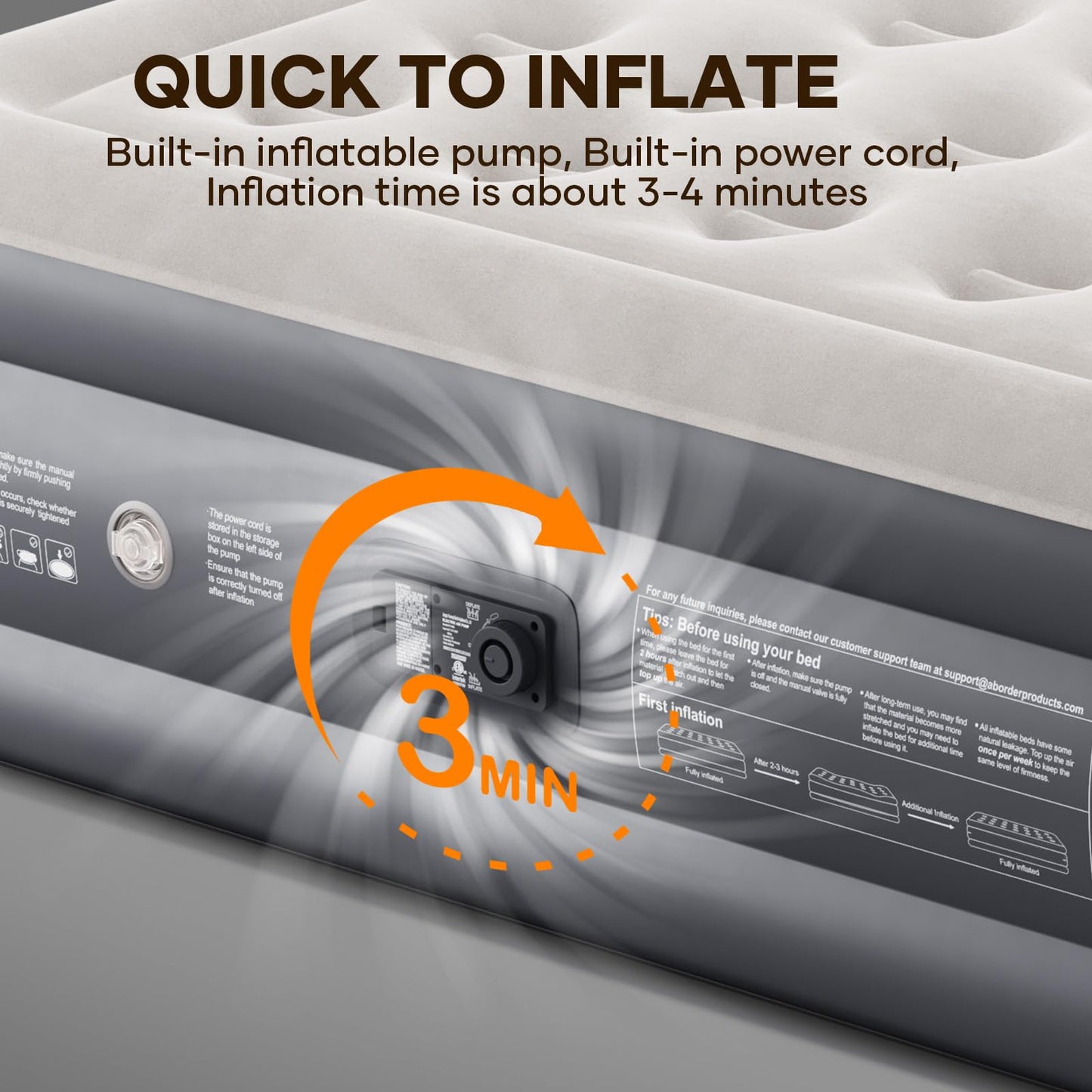InnoTruth Twin Air Mattress with Built in Pump, Famiy Choice Award Winner, Inflatable Blow up Mattress, 18" Raised Colchones Inflables Air Bed, Ideal for Home and Outdoor, 300lbs