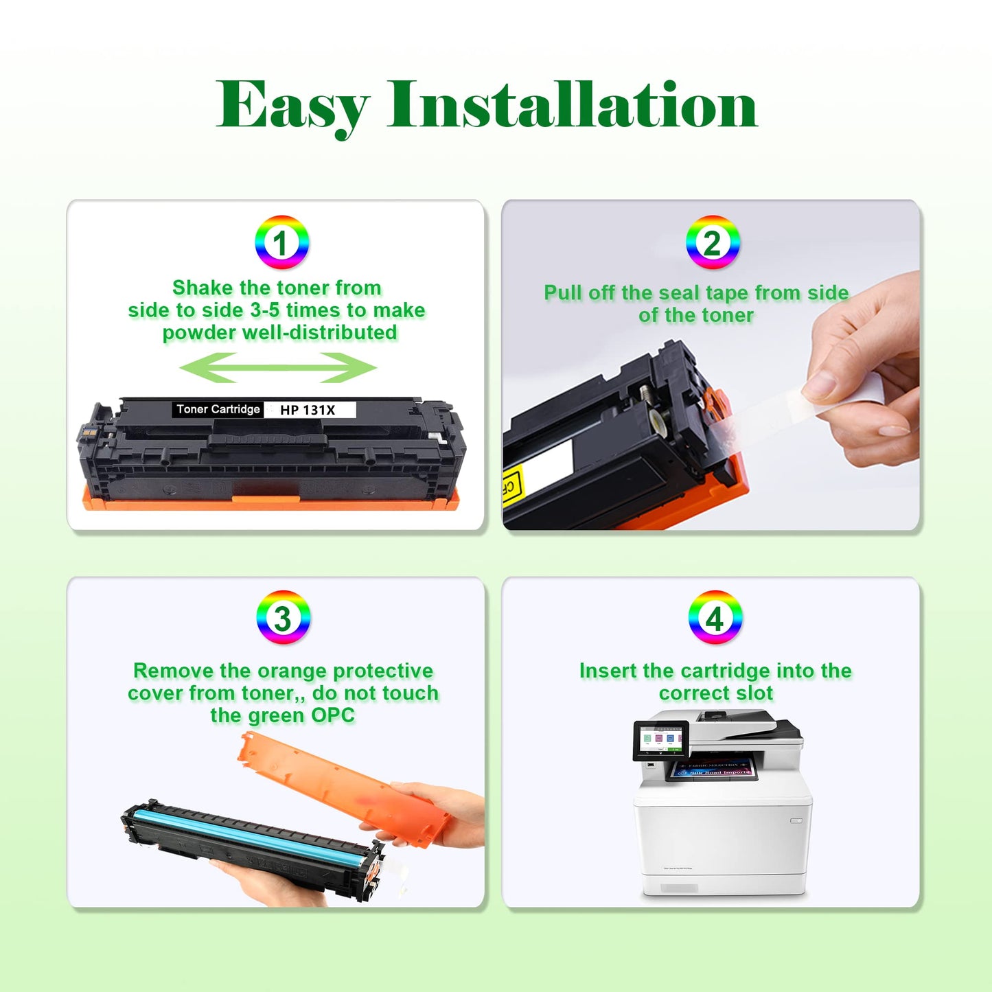 067 067H Toner Cartridge Set Replacement for Canon 067 High Yield Toner for Canon Color imageCLASS MF656Cdw, MF654Cdw, MF653Cdw, LBP633Cdw and LBP632Cdw (Black,Cyan,Magenta,Yellow-4 Pack)