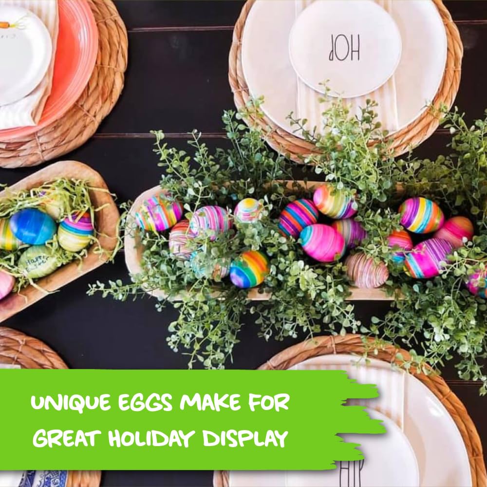 The EggMazing Easter Egg Mini Decorator Kit Arts and Crafts Set - Includes Egg Decorating Spinner and 6 Markers - Packaging May Vary