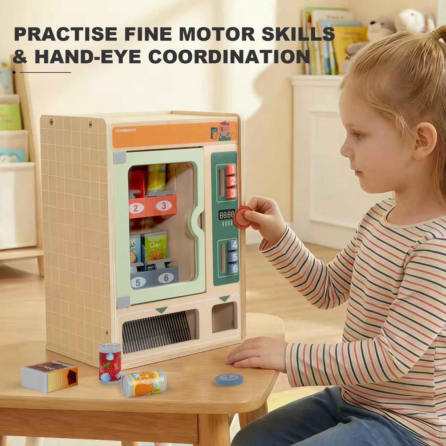 Topbright Wooden Vending Machine Play Set