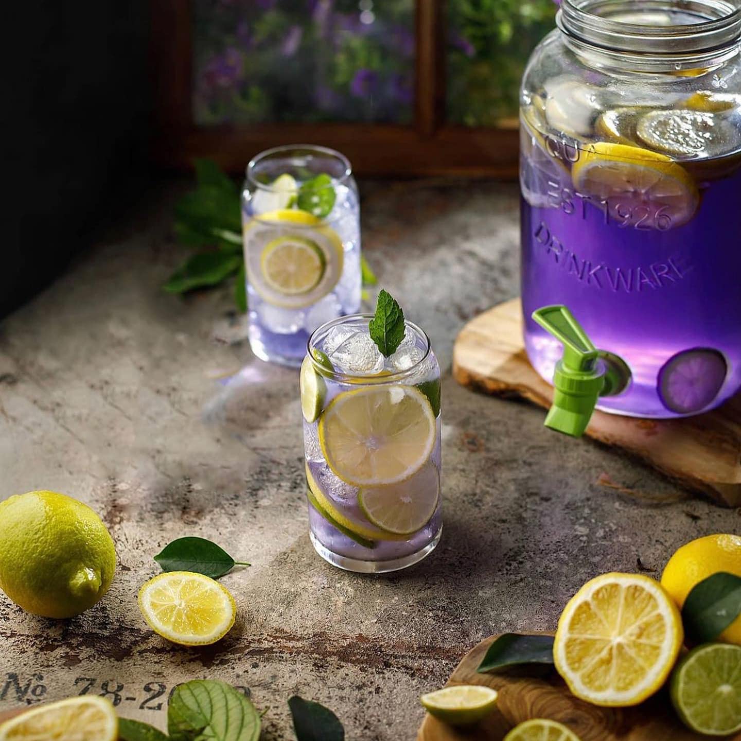 Le'raze Drinking Glasses Set of 10 - Can Shaped Glass Cups, 16oz Iced Tea/Coffee Glasses, Hurricane Tumbler Glass, Cocktail Whiskey Soda Clear Water Beer Glasses