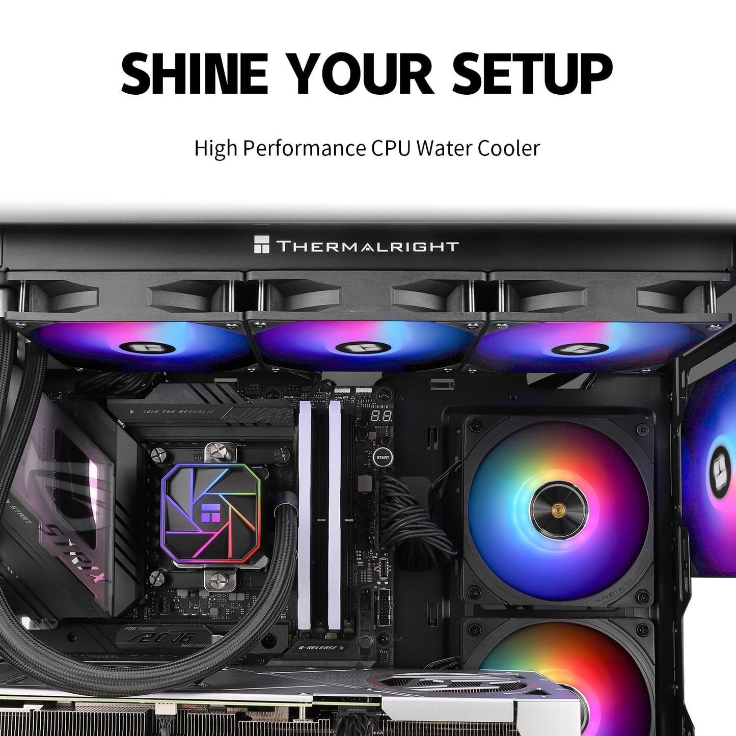 Thermalright Aqua Elite 360 V3 AIO CPU Cooler, 360 Liquid Cooling, ARGB PWM Fans, Intel LGA1150-1200/2011/1700, AMD AM4/AM5