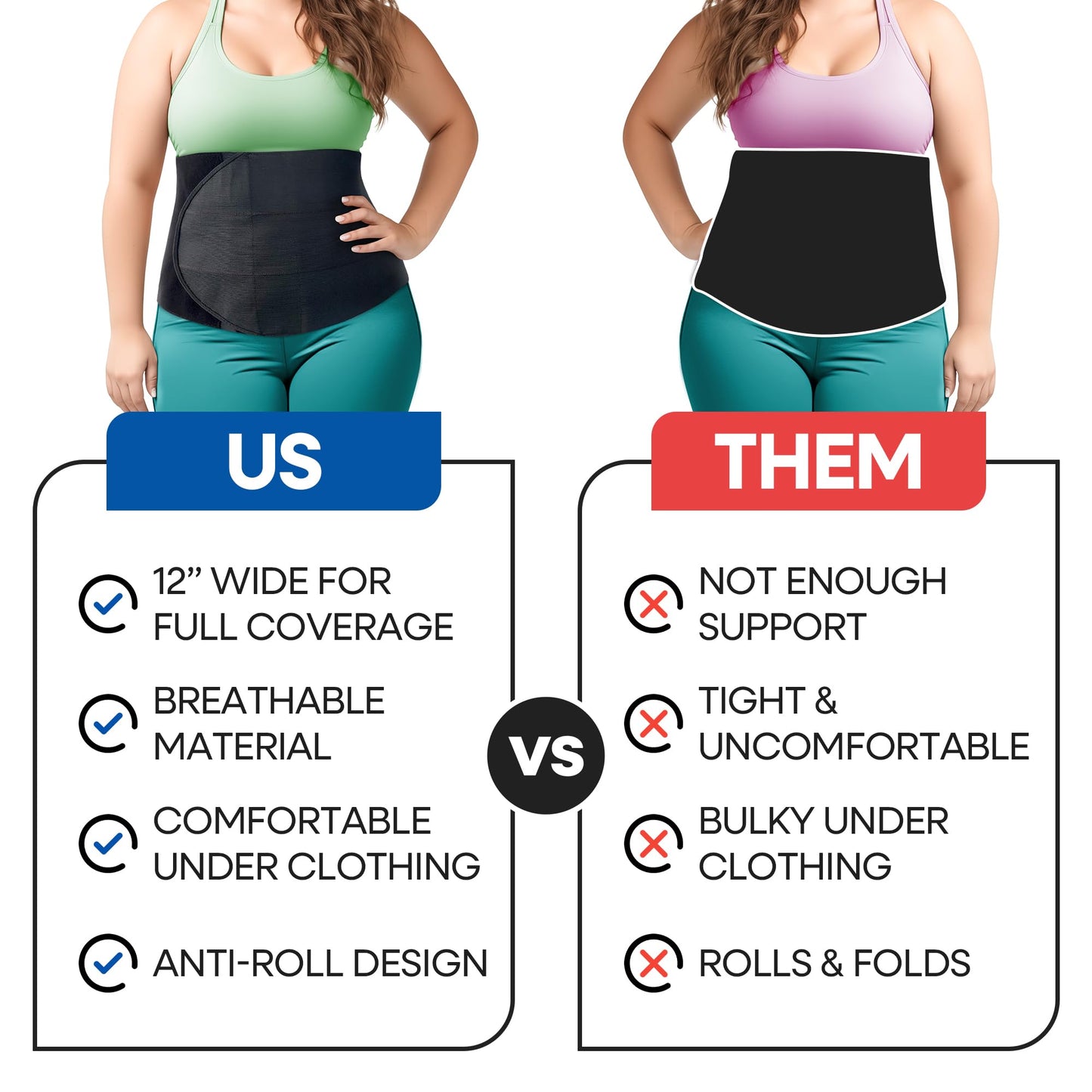 Abdominal Binder Post Surgery Tummy Tuck | Postpartum Belly Band Wrap | Post C Section Belly Binder | Stomach Compression Hernia Belt For Men or Women After Pregnancy Hysterectomy Belly Band (XXL)