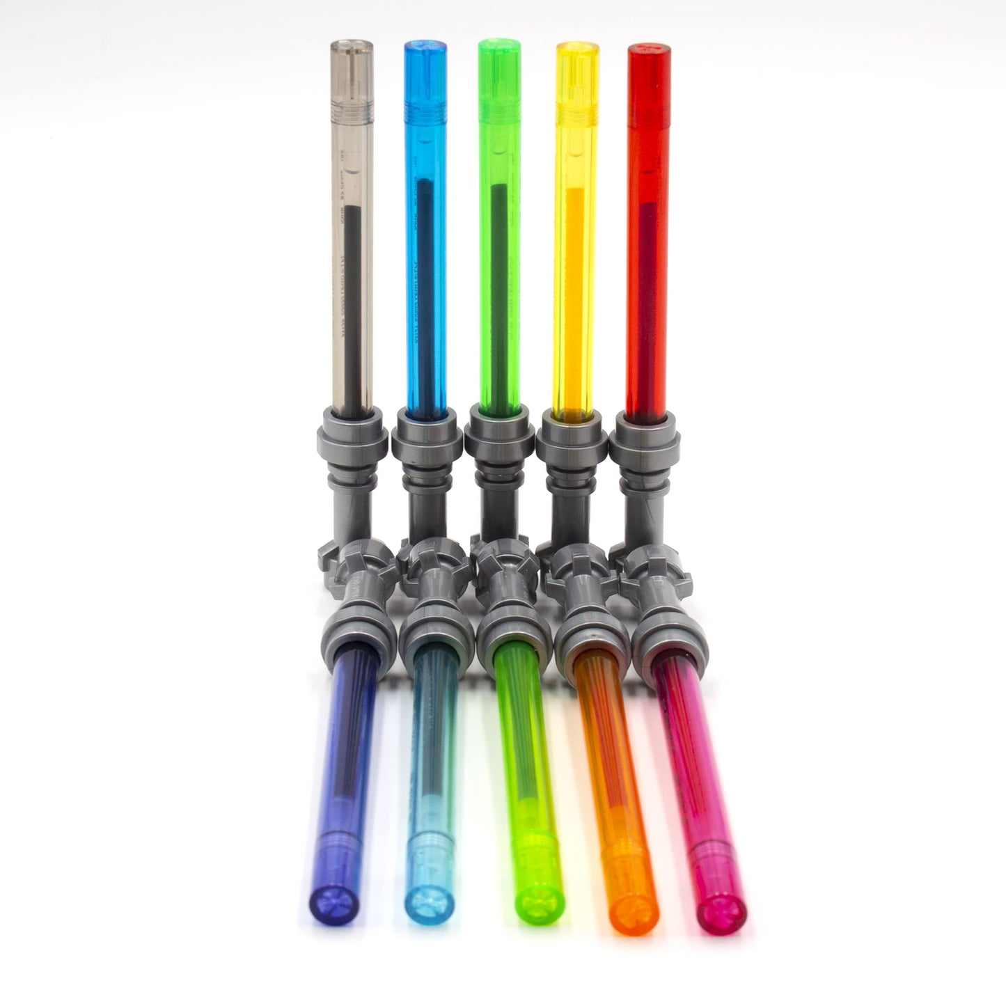 IQ LEGO Star Wars Lightsaber Gel Pen 10 Pack (53116) - Rainbow of 10 Colors, Refillable Pens for Teens and Adults, Ideal Star Wars Teacher Gifts and Office Supplies for Desk