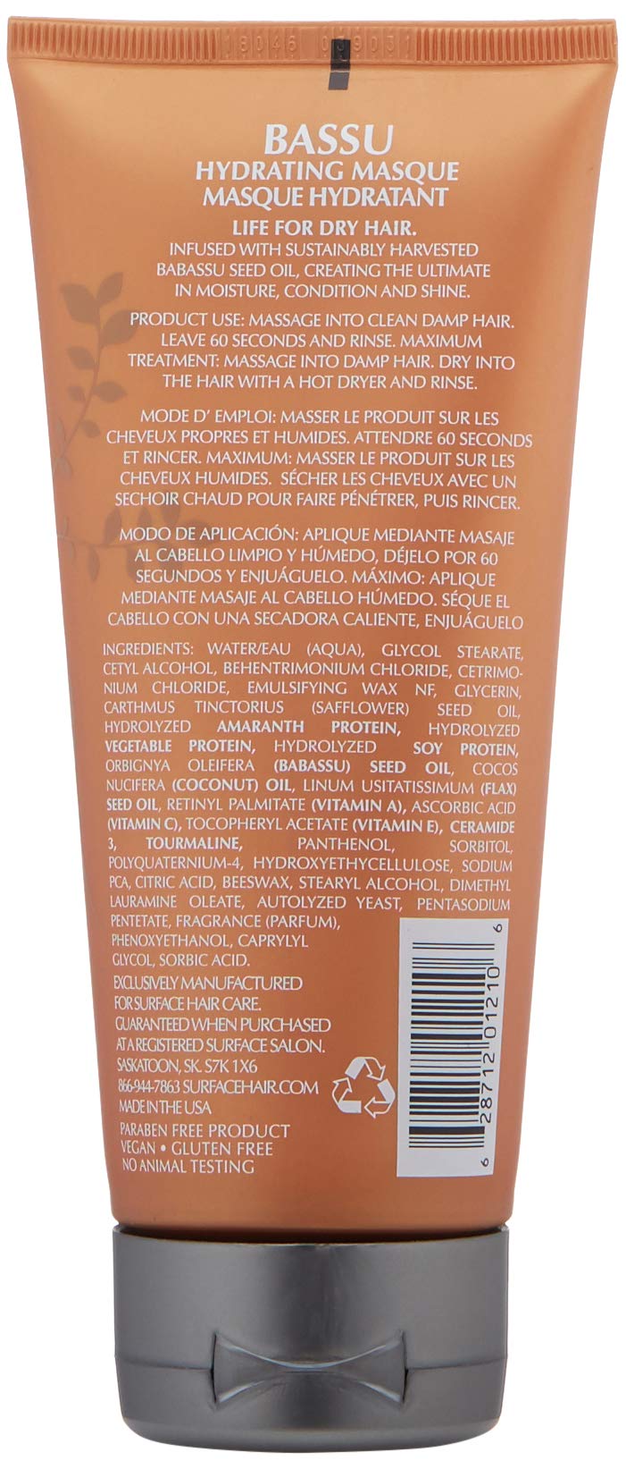 SURFACE Hair Bassu Hydrating Masque, 6 Fl Oz