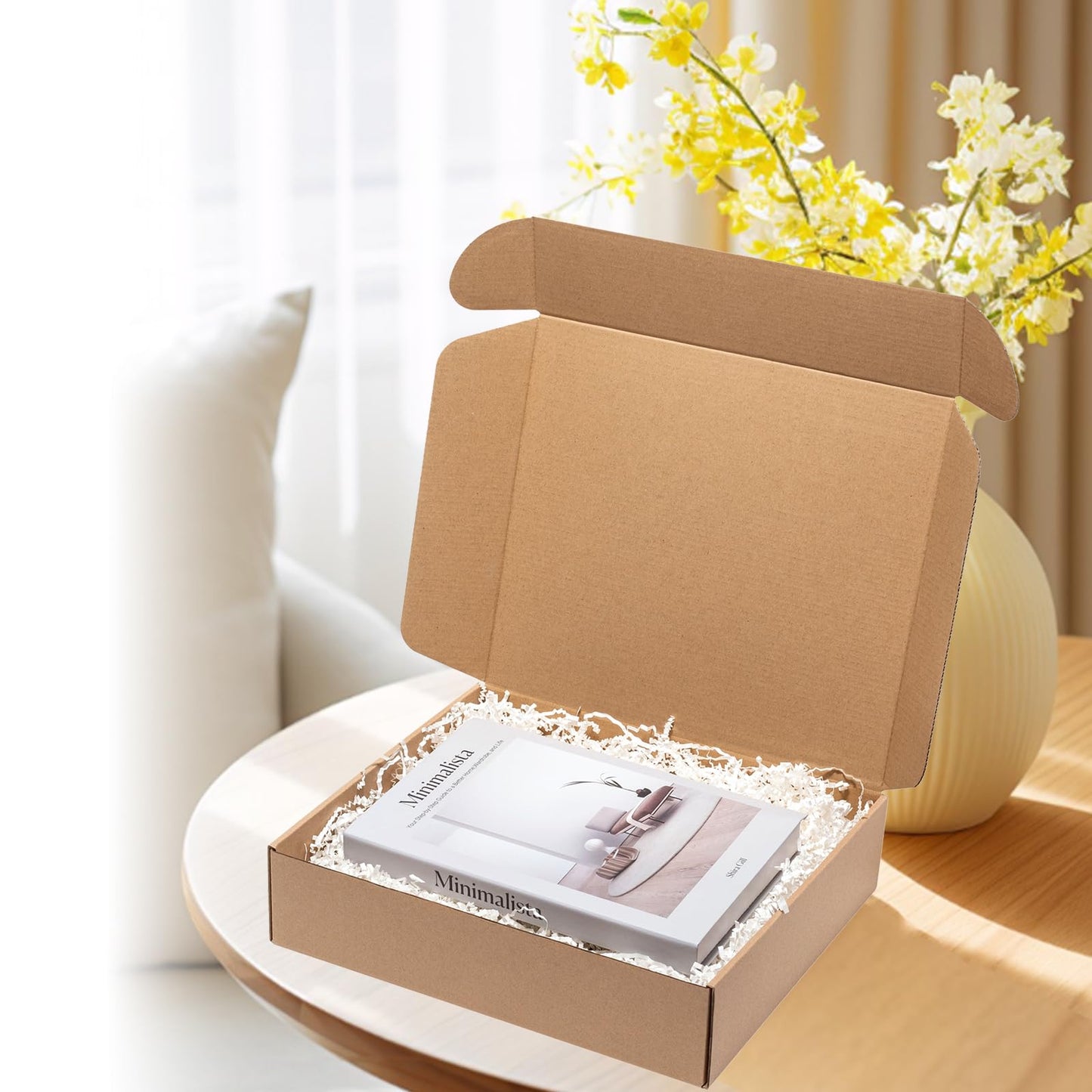 Wowxyz Shipping Boxes 13x11x3 Inches 20 Pack Corrugated Cardboard Mailing Boxes for Small Business, Kraft Medium Literature Mailer Packaging Supplies Brown