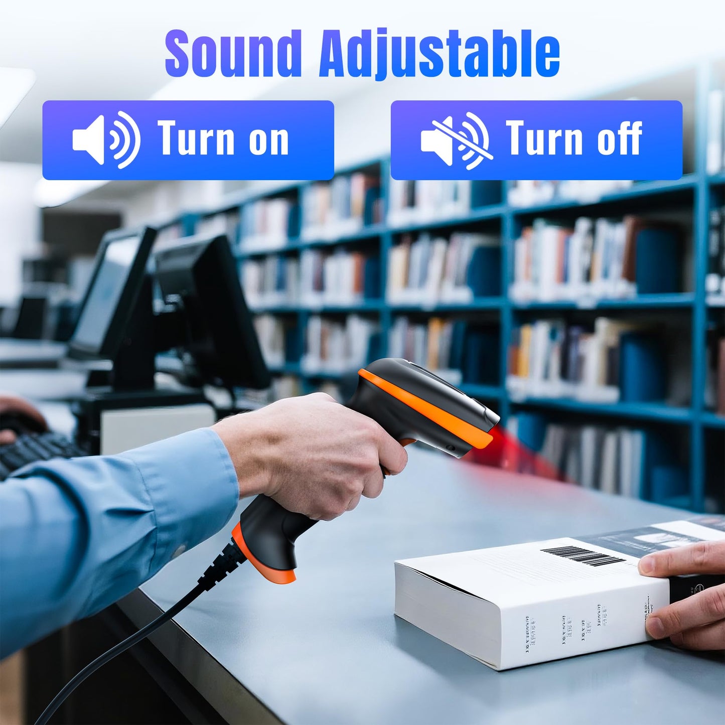 Tera Upgraded USB 1D 2D QR Barcode Scanner Wired, Officially Certified Dustproof Shockproof Waterproof IP65 Ergonomic Handle Fast and Precise Scan for Windows Linux Plug and Play Model D5100Y