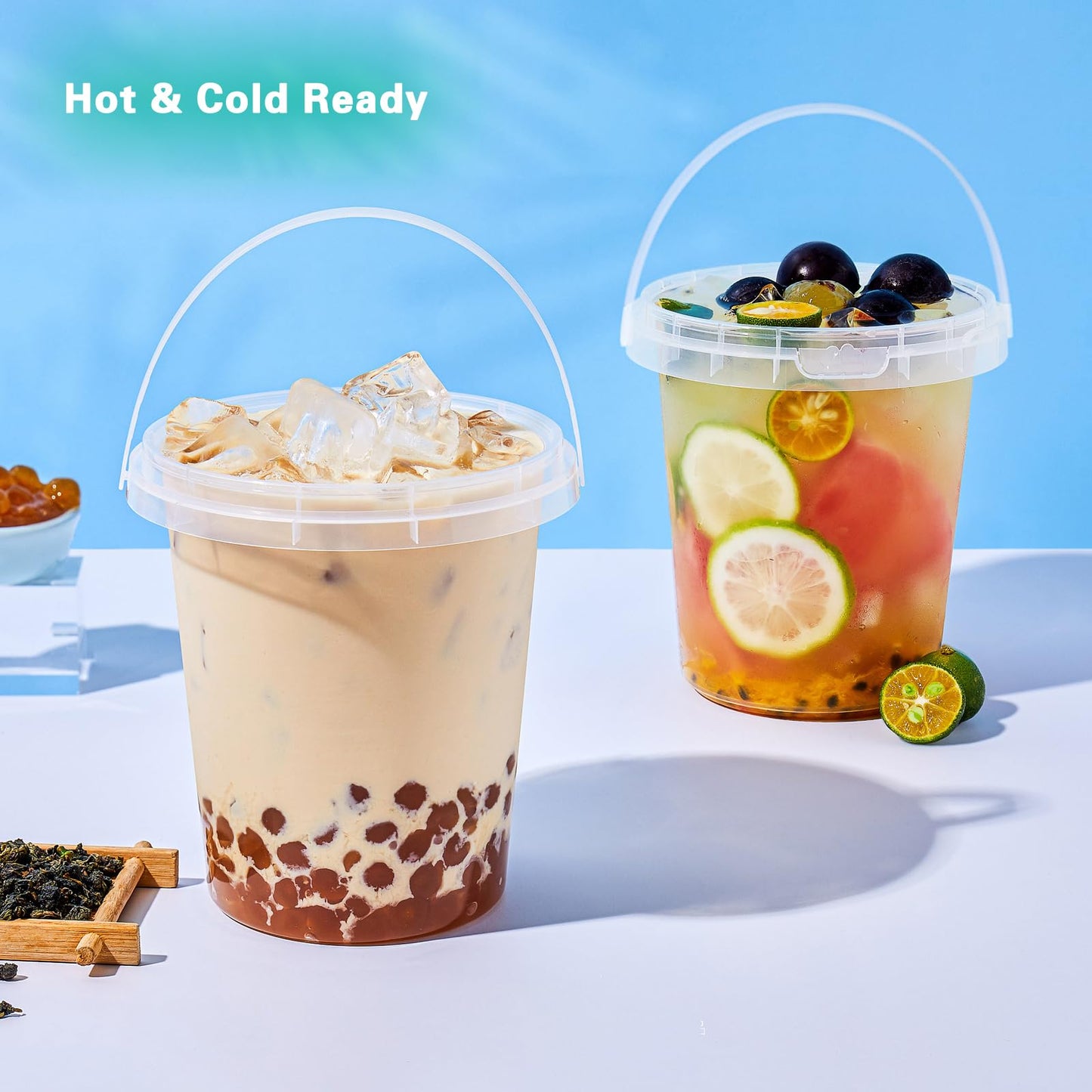 30 Pack 34oz Disposable Plastic Cups with Lids and Straws, Iced Coffee Cups with Lids, Sturdy & Food Safe for Cold & Hot Drinks, Smoothies, Fruit Drinks Cups for Summer Beverages, Bar & Beach Party