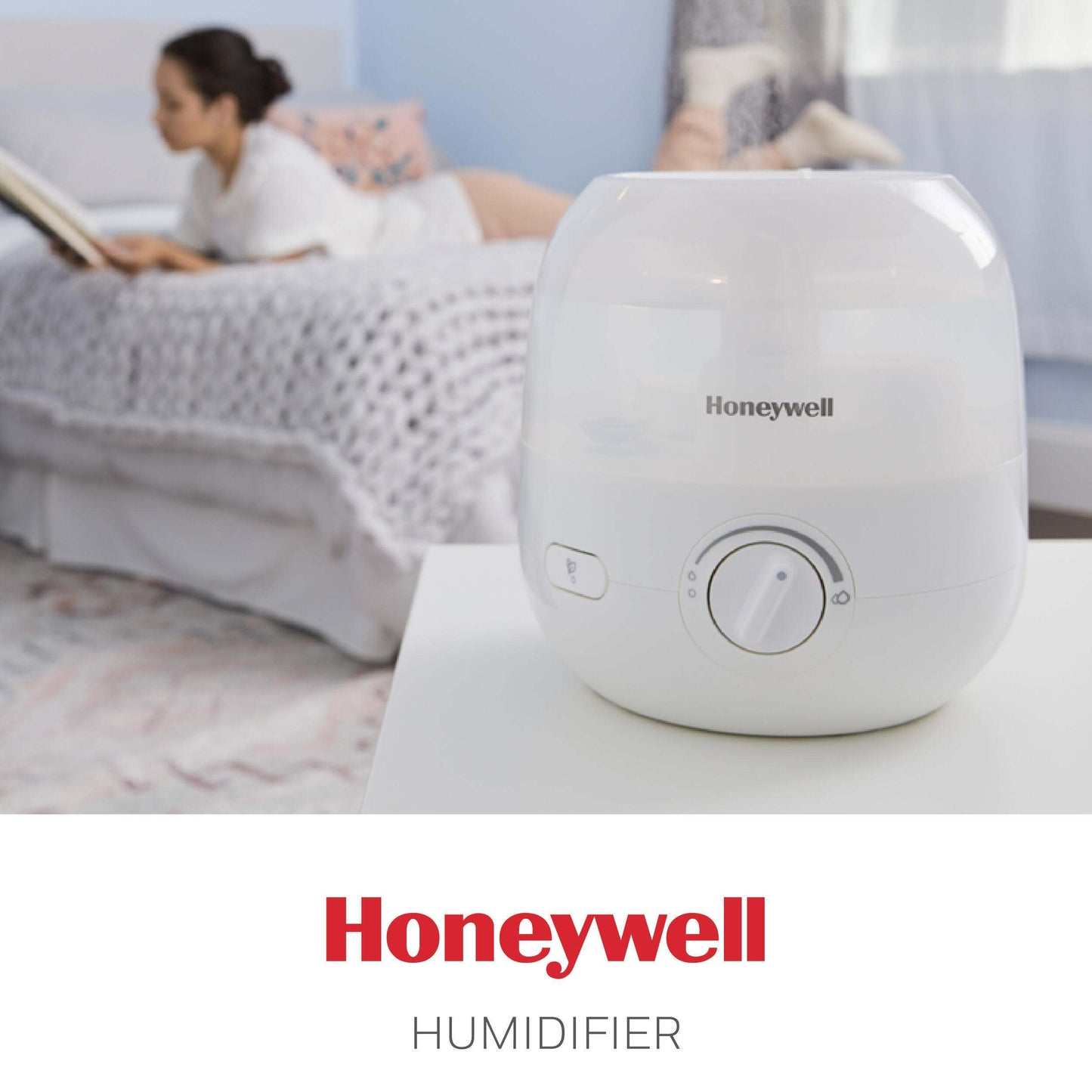 Honeywell Mini Cool Mist humidifier, Easy to Fill and Clean, humidifier for small Bedroom, Kids Rooms, or office. Ultra Quiet Operation and Auto Shut-Off - White, HUL525W