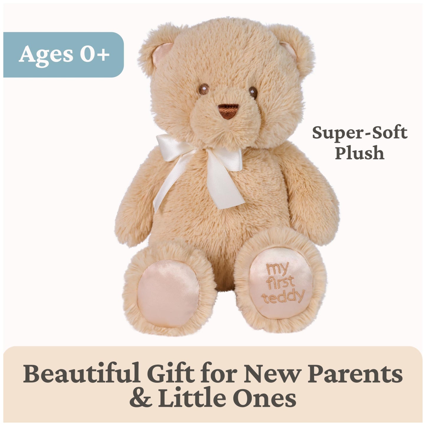 Baby GUND My First GUND Teddy Bear, Ultra Soft Animal Plush Toy for Babies and Newborns, Tan, 10”
