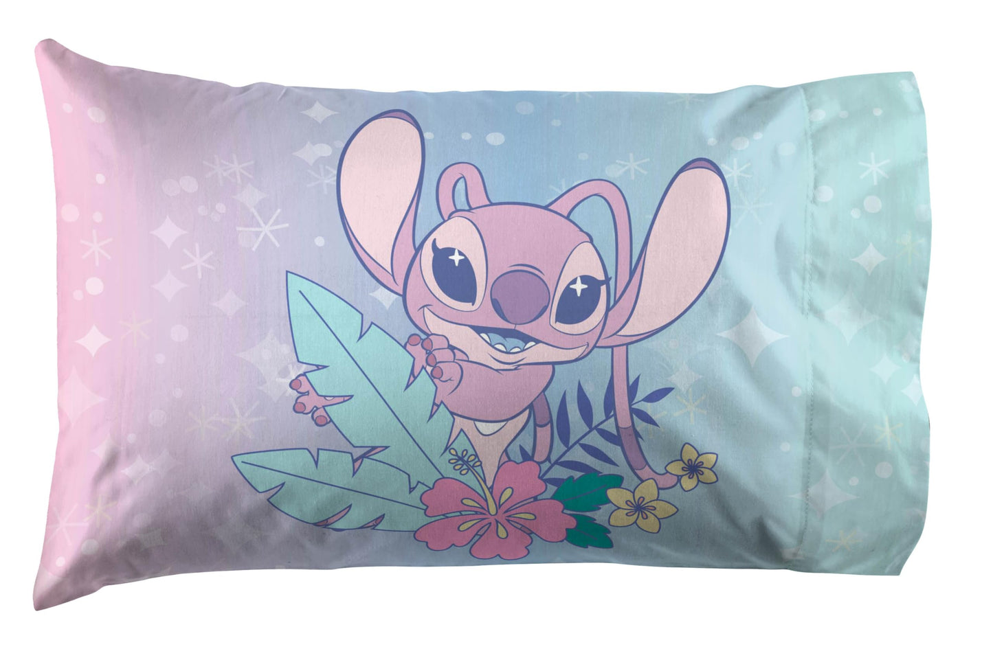 Jay Franco Disney Lilo & Stitch Full Size Sheet Set - 4 Piece Kids Bedding Includes Fitted & Flat, 2 Pillowcases - Super Soft Fade Resistant Microfiber, Deep Pocket, Machine Washable