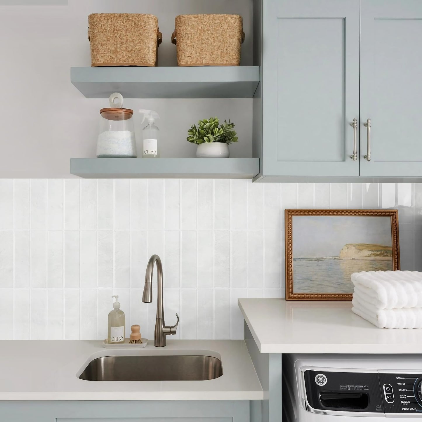 STICKGOO 10-Sheet Peel and Stick Backsplash Tile, Self Adhesive Vinyl Wall Tiles, Stick on Backsplash for Kitchen and Bathroom(Thicker Design)