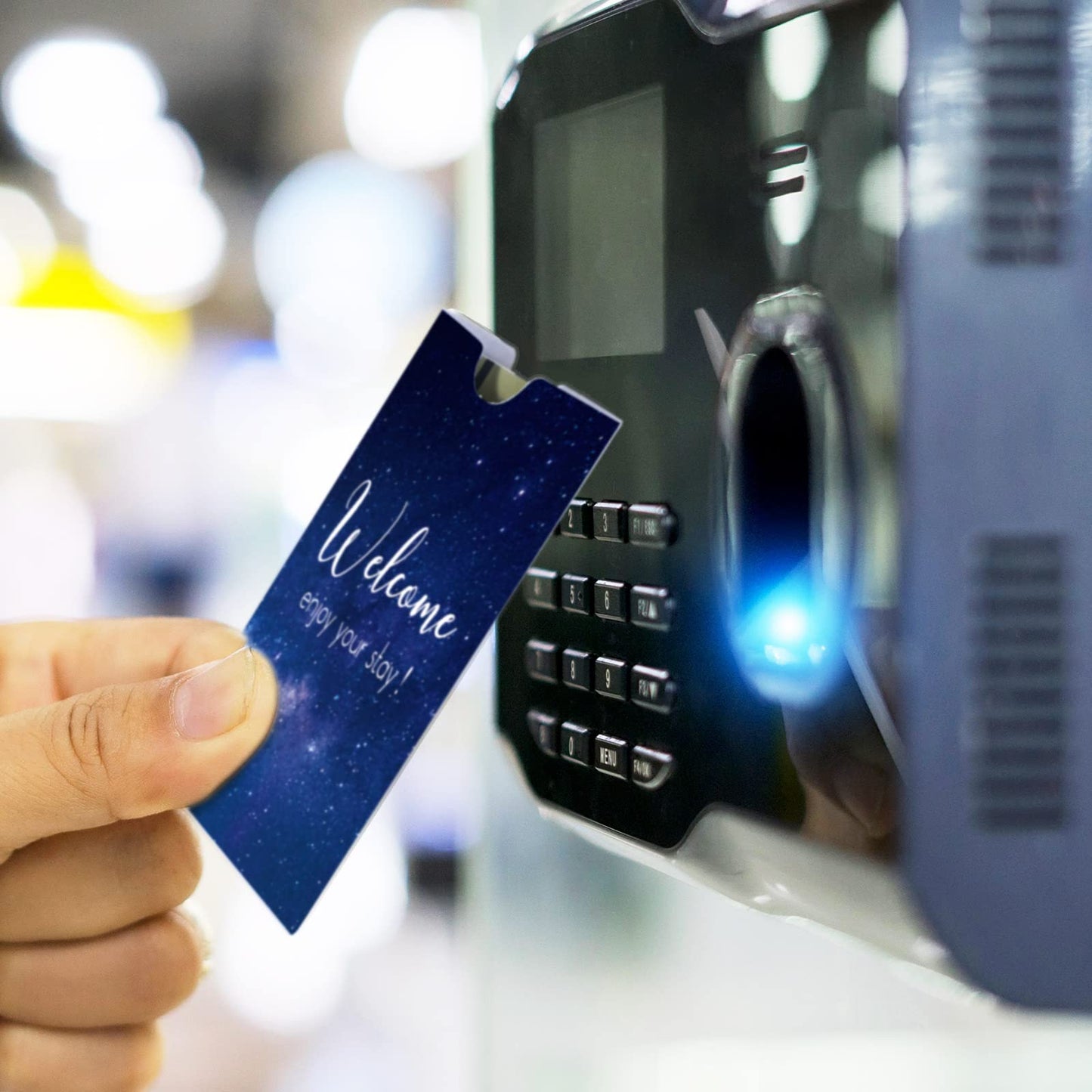 Outus 1000 Pcs Hotel Key Card Envelope Key Card Holder Sleeves Keycard Envelope Sleeve Enjoy Your Stay Keycard Cover for Hotel, 2.4 x 3.5 Inch (Galaxy Style)