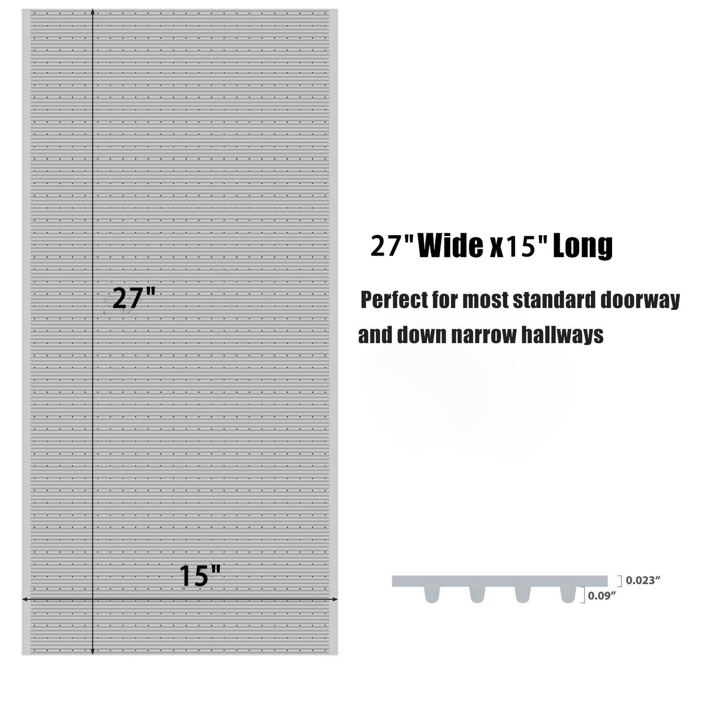 Plastic Carpet Protector Floor Runner 27in x 20ft Clear Carpet Runner for High Traffic Hallway Non-Slip Rug Protector for Low Pile Stain-Resistant & Waterproof