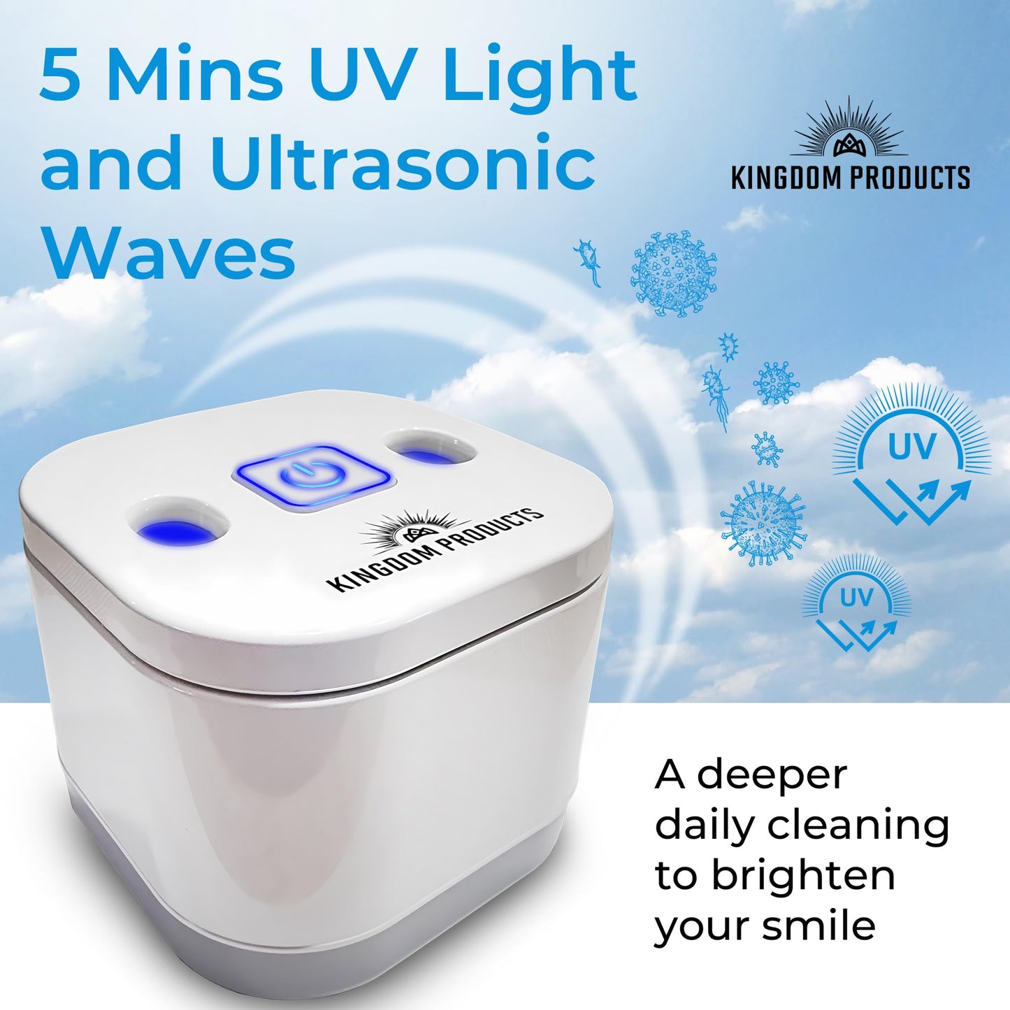 Ultrasonic Retainer Cleaner - Denture Cleaner Machine for All Dental Appliances - Mouth Guard Cleaner with Wider Capacity of 6.7 Fl Oz (200ML), 25W 45kHz - Cleans Effectively Restores Shine