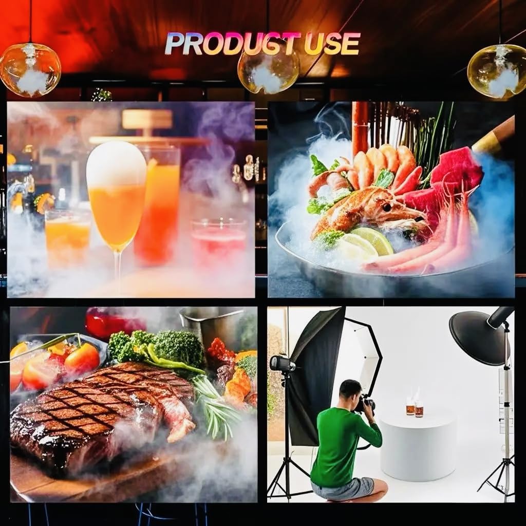 AnchorChef Cocktail Smoke Bubble Gun Set with 4 Aroma Flavour and Edible Bubbles -Aroma Blaster Gun Kit -for Bar/Home -for Whiskey, Bourbon, Rum, Tequila, Vodka -Gift for Men/Bartender/Father/Husband