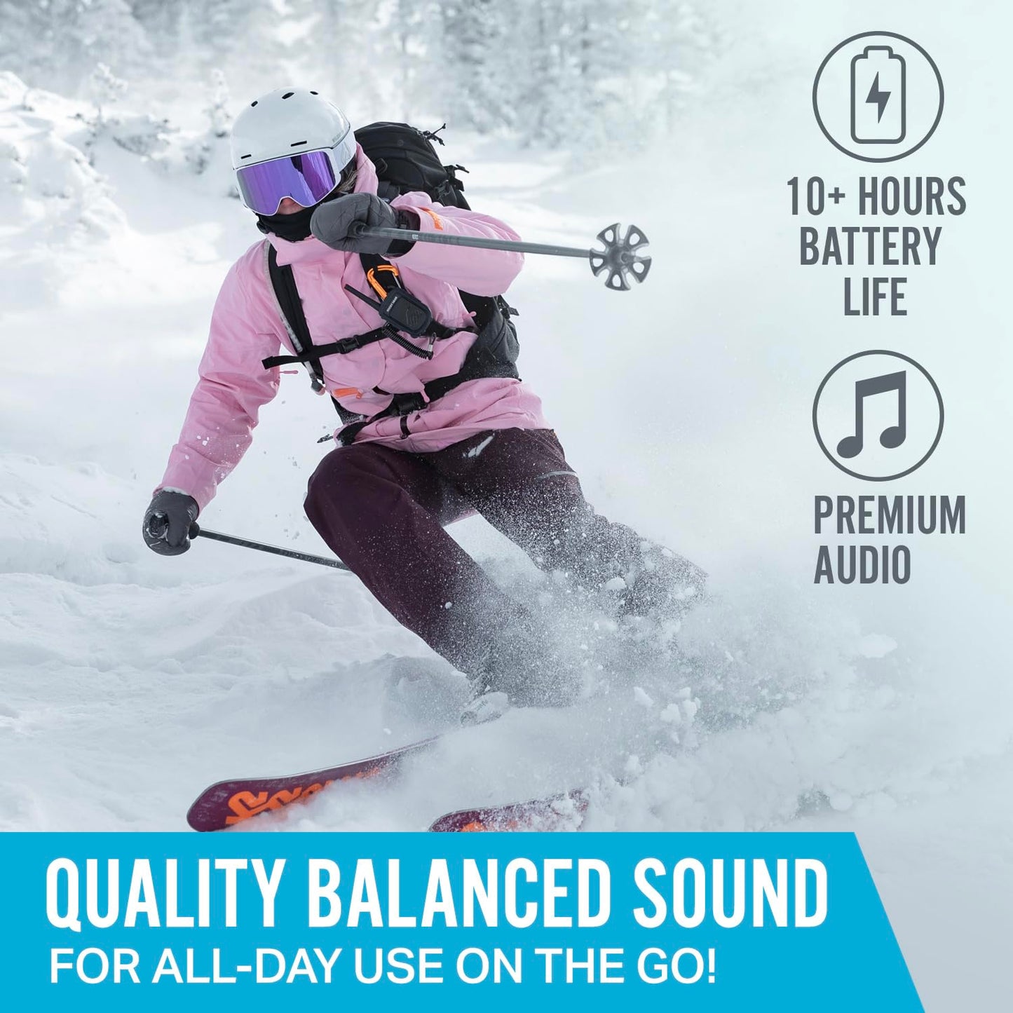 Wildhorn Alta Wireless Bluetooth, Drop-in Headphones - HD Speakers Compatible Any Audio Ready Ski/Snowboard Helmet Headphones. Glove Friendly Controls, Microphone for Hands-Free Calls