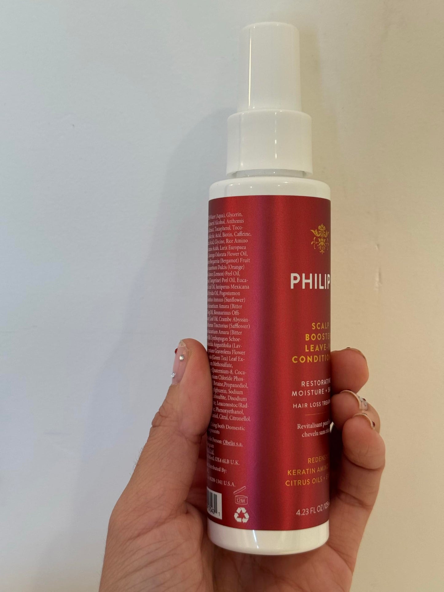 PHILIP B. Scalp Booster Leave-In Conditioner, 4.23 Oz - Scalp Treatment for Thicker, Denser Looking Hair - Made with Redensyl, Keratin Amino Acids and Salicylic Acid
