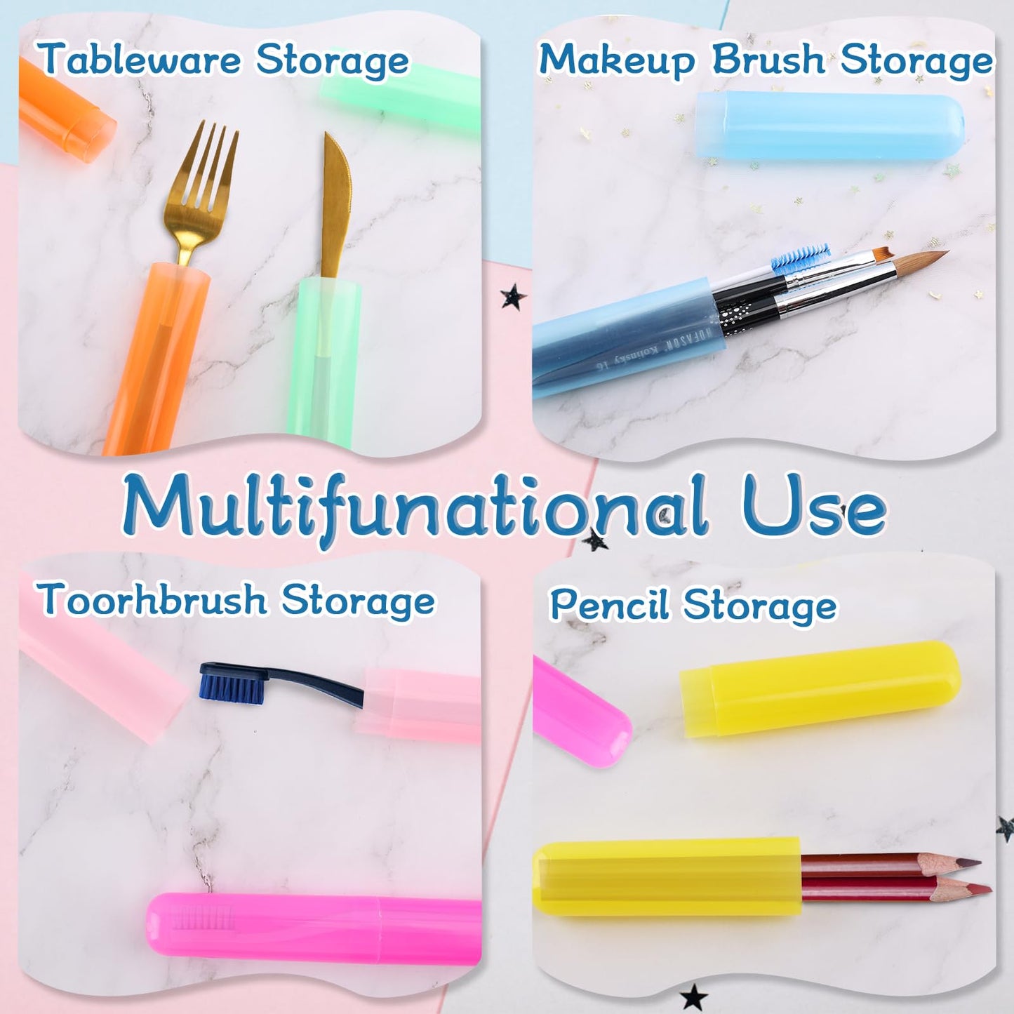 NICEMOVIC 120 Pieces Travel Toothbrush Holder, Toothbrush Travel Case Bulk, Portable Plastic Dust Proof Breathable, Toothbrush Holder for Travel Bathroom Indoor Outdoor Travel Trip Camping School