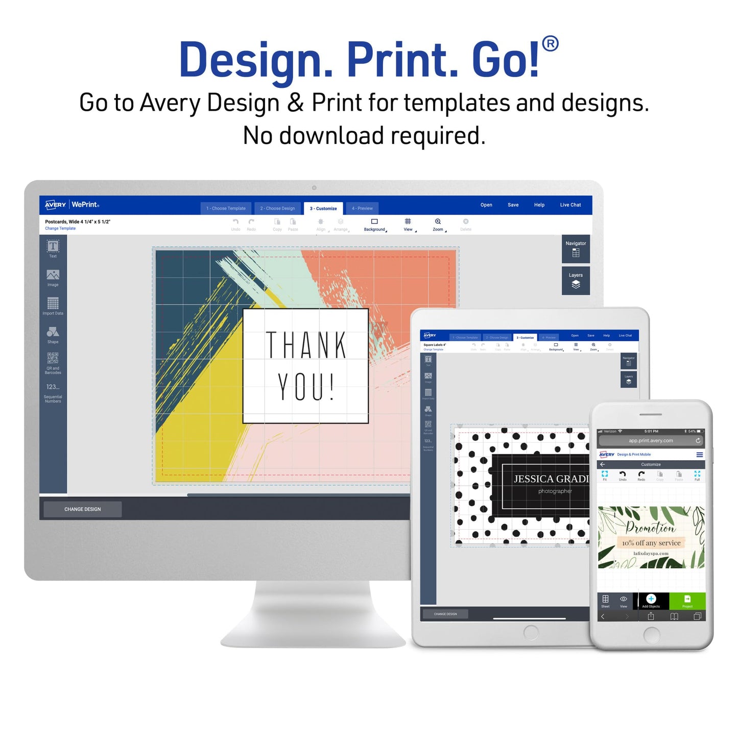 Avery Printable Tent Cards, Sure Feed Technology, 2.5" x 8.5", White with Embossed Border, 2-Pack, Total of 200 Blank Place Cards for Laser or Inkjet Printers (25305)