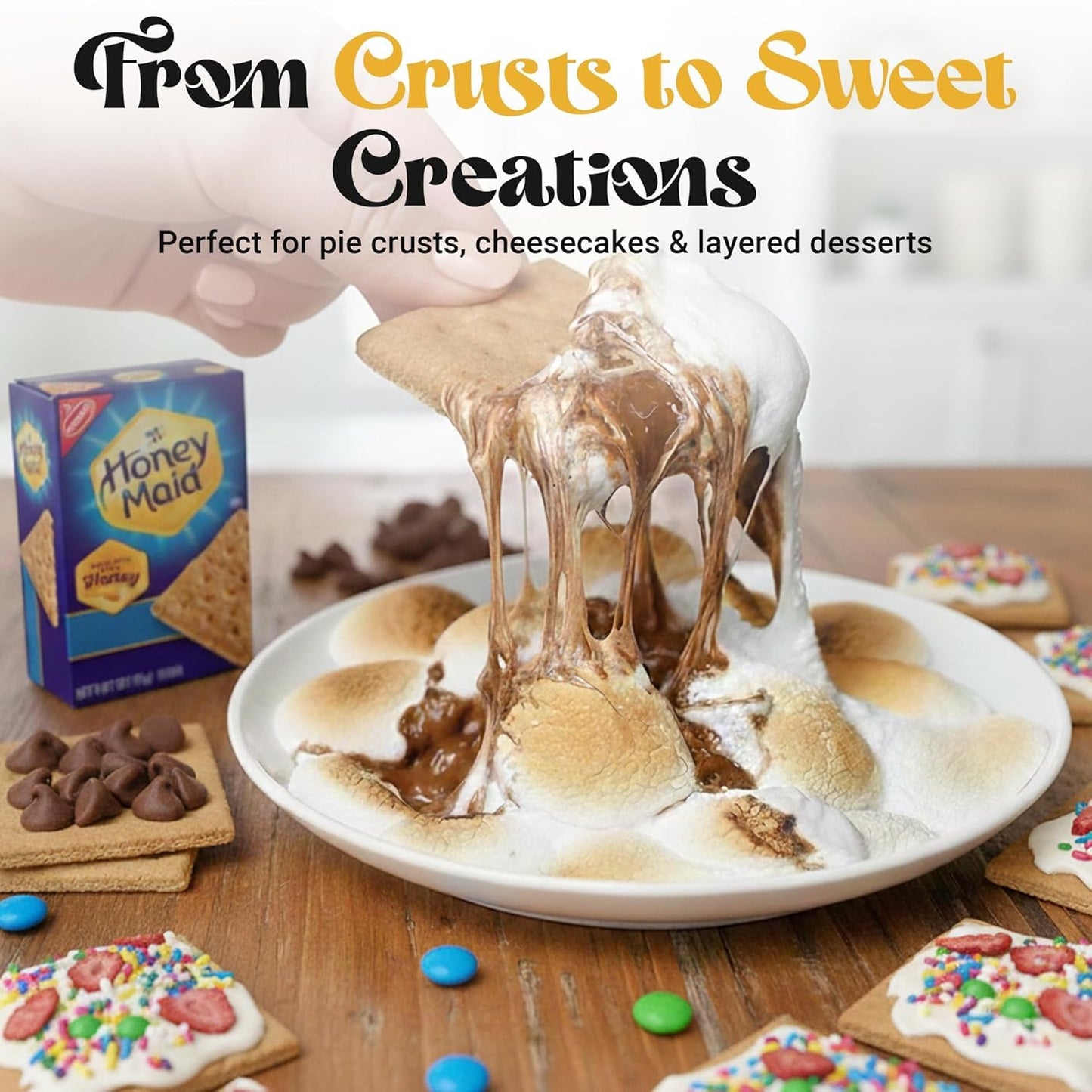 (Pack of 8) Bulk Value Pack Honey Maid Honey Graham Crackers – 14.4 oz Boxes – Classic Snack for S’mores, Baking & Snacking (216 Full Sized Crackers)