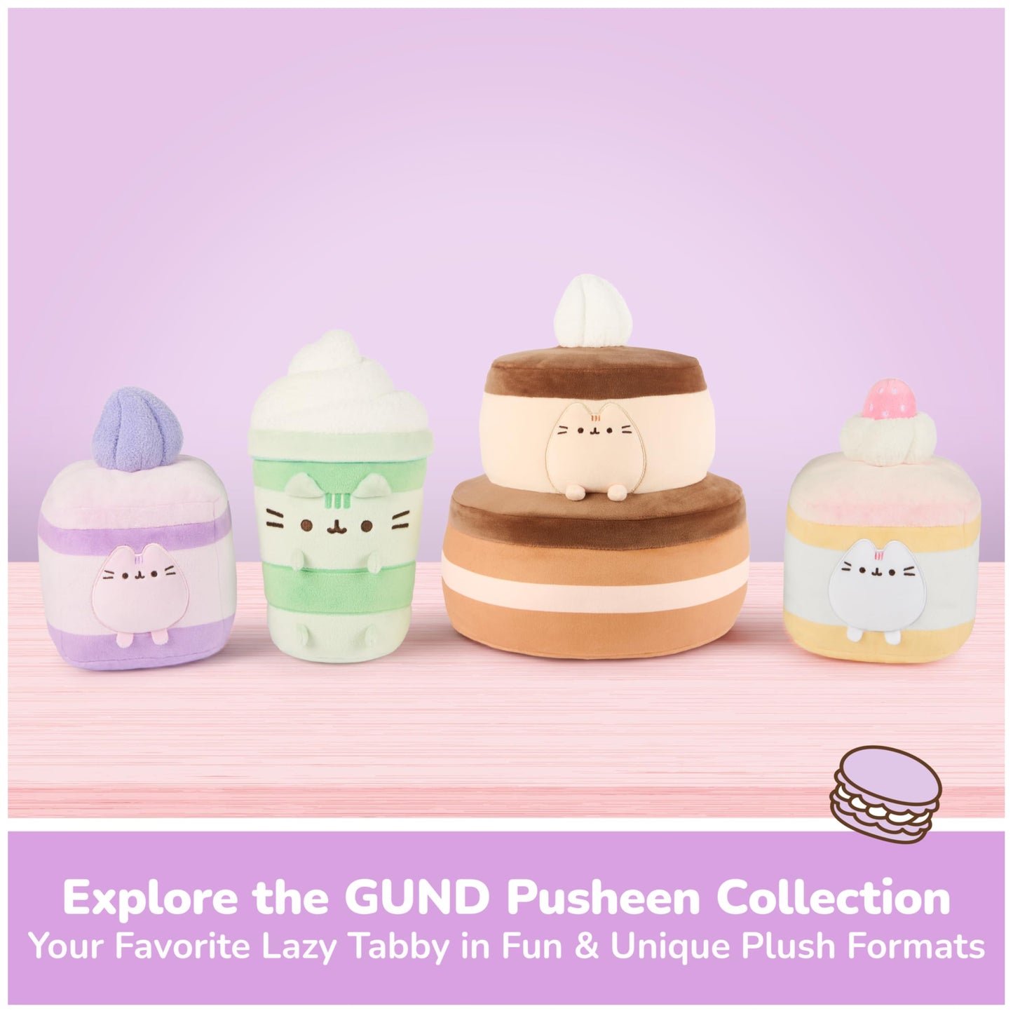 GUND Pusheen Sips Matcha Latte Plush, Matcha Tea, Toy Dessert Food Stuffed Animal for Ages 8 and Up, Green, 9.5”