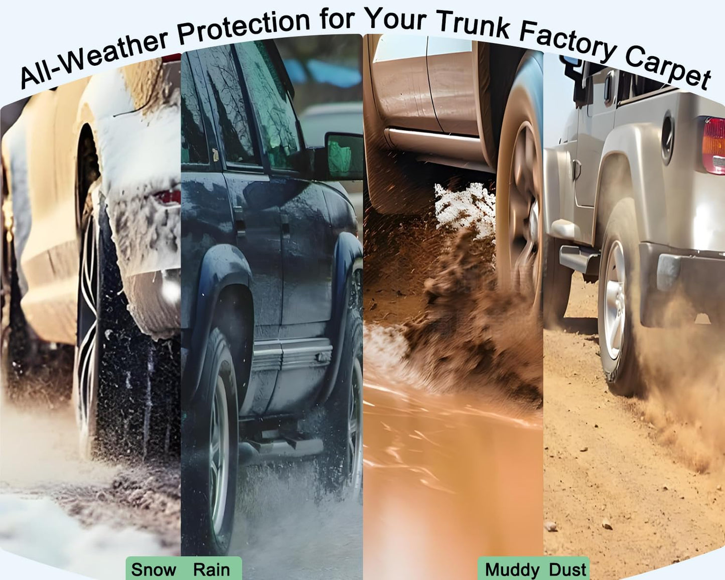 CRV Cargo Liners - All-Weather Protection Rear Trunk Tray Floor Mats Compatible with Honda CRV 2007-2016，3D-Designed Waterproof Durable Odorless Custom-Fit TPO Accessories