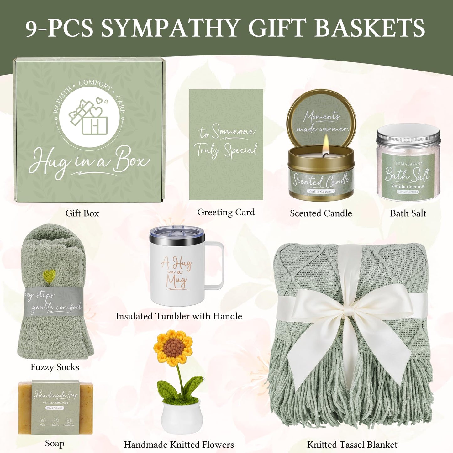Get Well Gifts for Women After Surgery, Sending Sunshine Gift Baskets for Mom Women Her Best Friend Wife Daughter Birthday Gifts Self Care Kit, Get Well Soon Spa Basket Care Package