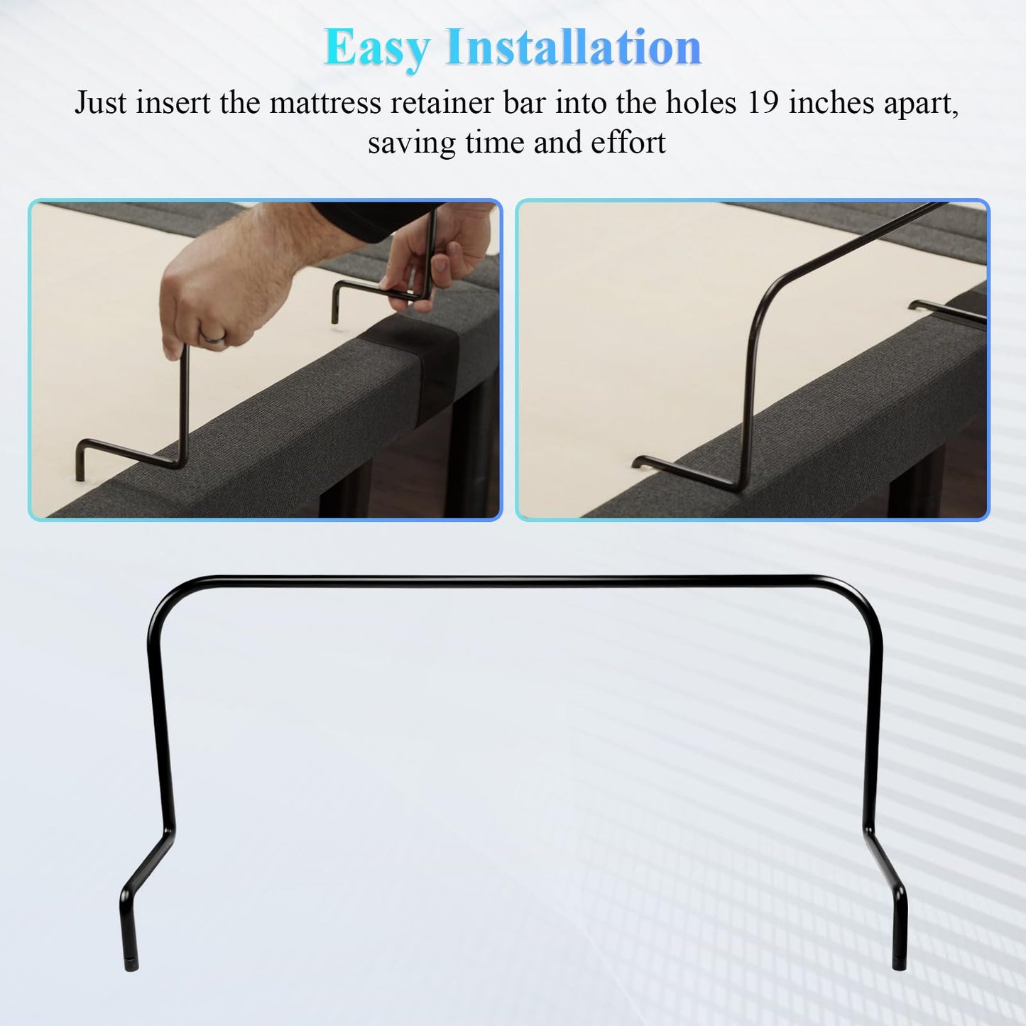 WFCYX 19 inches Across Mattress Retainer Bar, 63003441 Foot Retainer Bar, Fit for Tempur-Pedic Ergo, Can not be Used for Lifting The Adjustable Bed