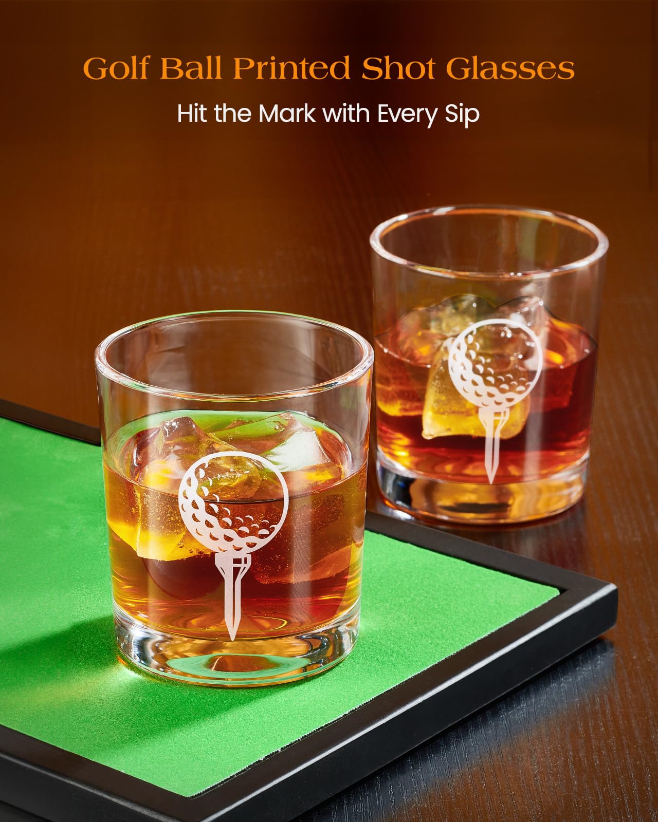 Golf Gifts for Men, Kollea Golf Club Whiskey Decanter with Shot Glasses, Liquor Decanter Set for Men Husband Coaches Golfers, Cool Birthday Gifts for Brother Guys