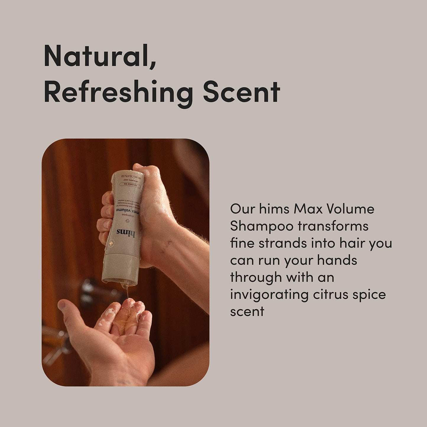 hims Max Volume Shampoo 2 Pack - Volumizing Shampoo for Men with Biotin - Citrus Spice - Men's Natural Shampoo Adds Volume, Shine & Bounce - 2 x 6.4 fl oz Bottles