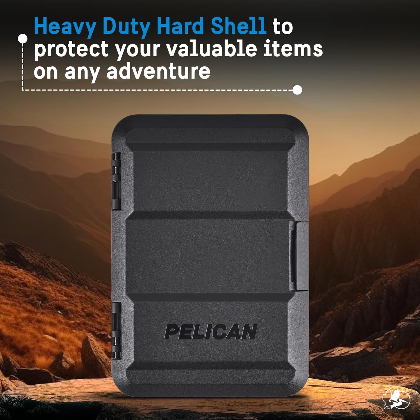 Pelican MagSafe Wallet for iPhone | Heavy Duty MIL-STD Snap-On iPhone Magnetic Wallet & Phone Card Holder | Detachable & Slim Hard Case Wallet for iPhone Pro Max 16/15/14/13/12 Series | Black