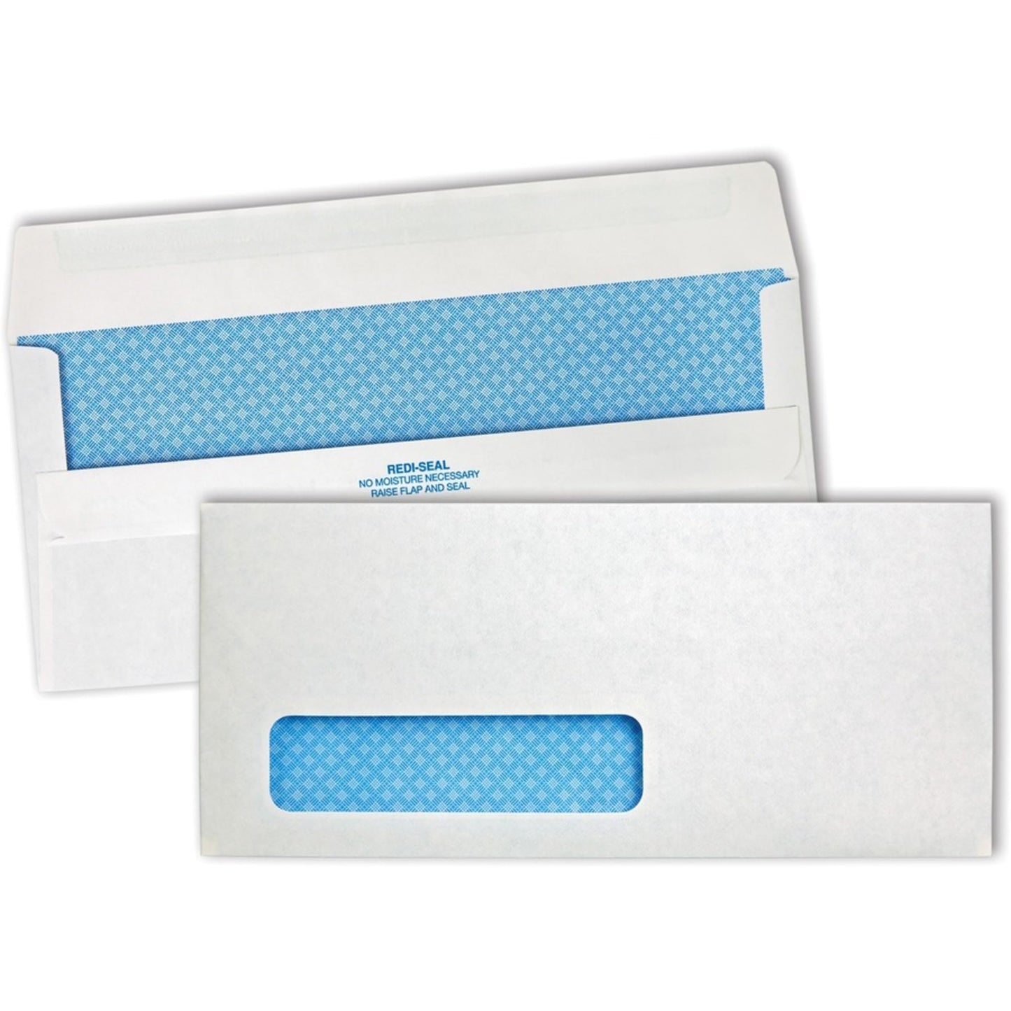 Quality Park #10 Left Window Security Tinted Envelopes with a Self Seal Closure for Standard Business Mailings, 24 lb. White Wove, 4-1/8 x 9-1/2, 500 per Box (21418)