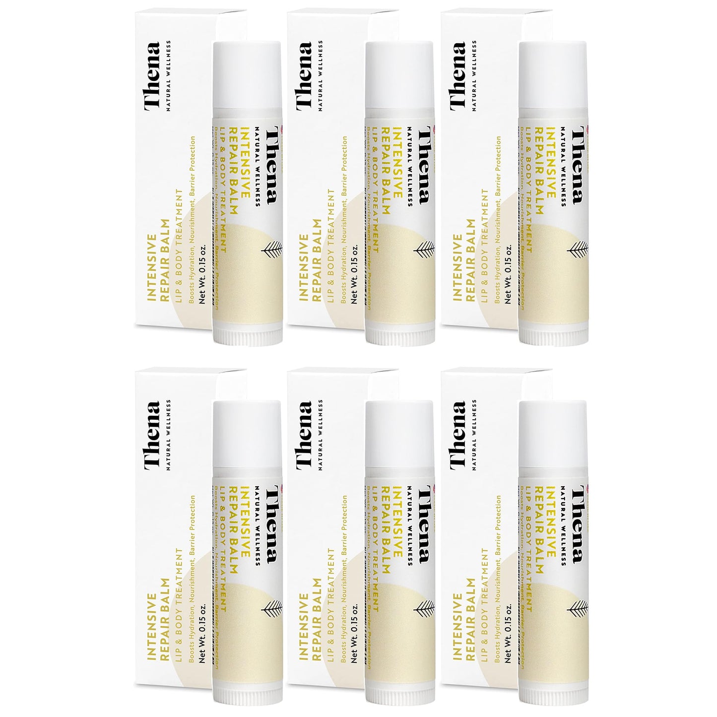 Organic Lip Treatment Balm Ultra Hydrating & Nourishing Care for Dry, Chapped, Cracked Lips & Skin, Visibly Smooths Wrinkles & Fine Lines, Natural Skin Care, 6 Pack Gift Set, Women & Men