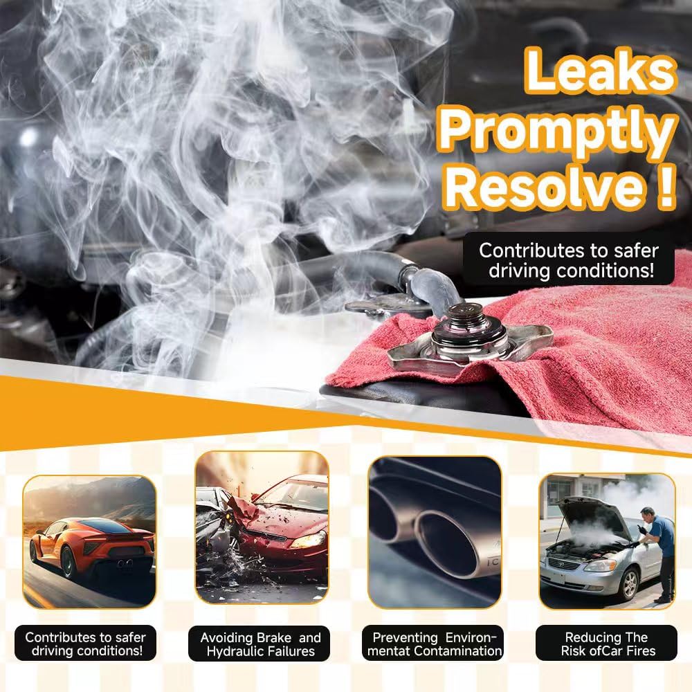 Solary Smoke Machine Automotive Tool - Fuel Leak Detectors Tester | Built-in Air Compressor Motor