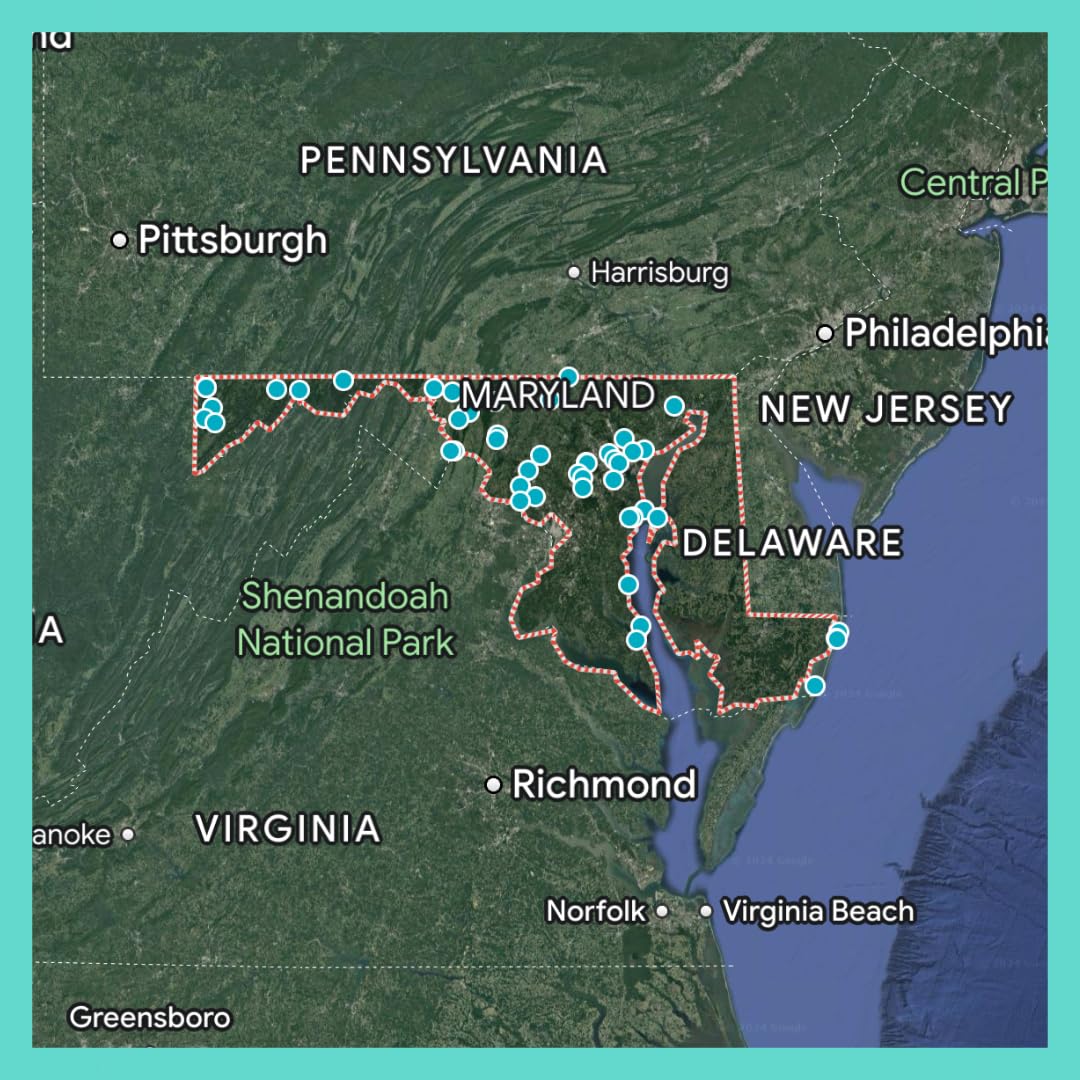 Reach International Outfitters Maryland Adventure Bucket List: 50 Scratch-Off Cards for Outdoor Activities, Tourist Attractions, and Road Trips - Perfect Travel Gift and Guide for Exploring