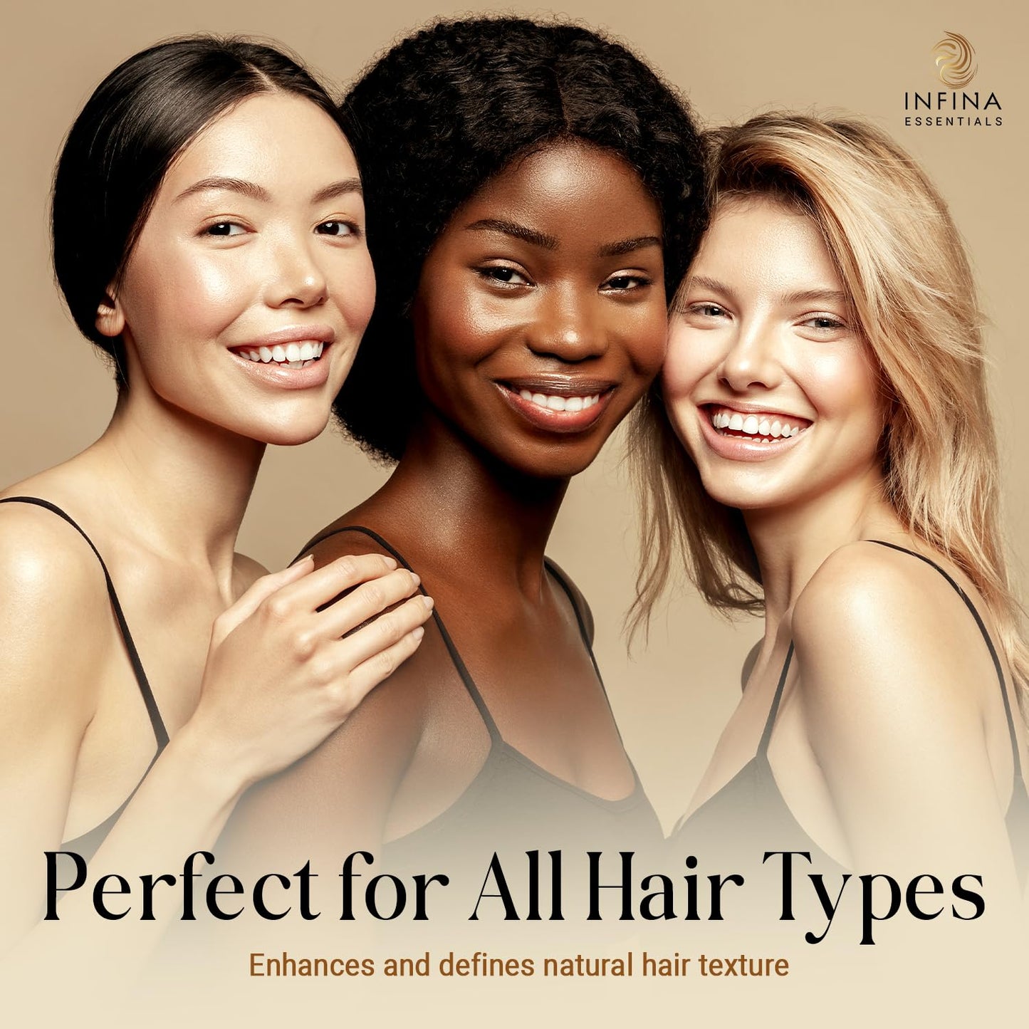 INFINA ESSENTIALS Batana Oil Shampoo and Conditioner Set - Biotin & Tea Tree Oil for Hair Growth & Thickness - Moisturizing & Nourishing Shampoo for Thinning Hair for Men & Women - 16 fl oz Each