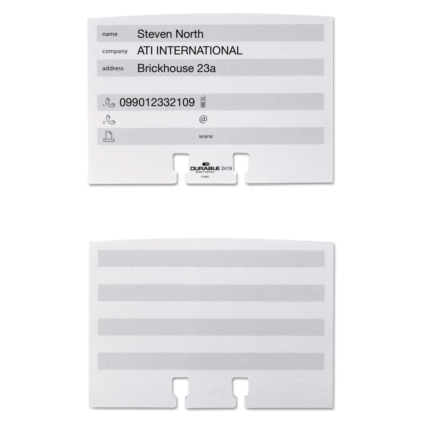 Durable Telindex Desk Address Card Holder - Includes 500 Pockets for Business Cards - Includes A-Z Index - Made from Black Plastic