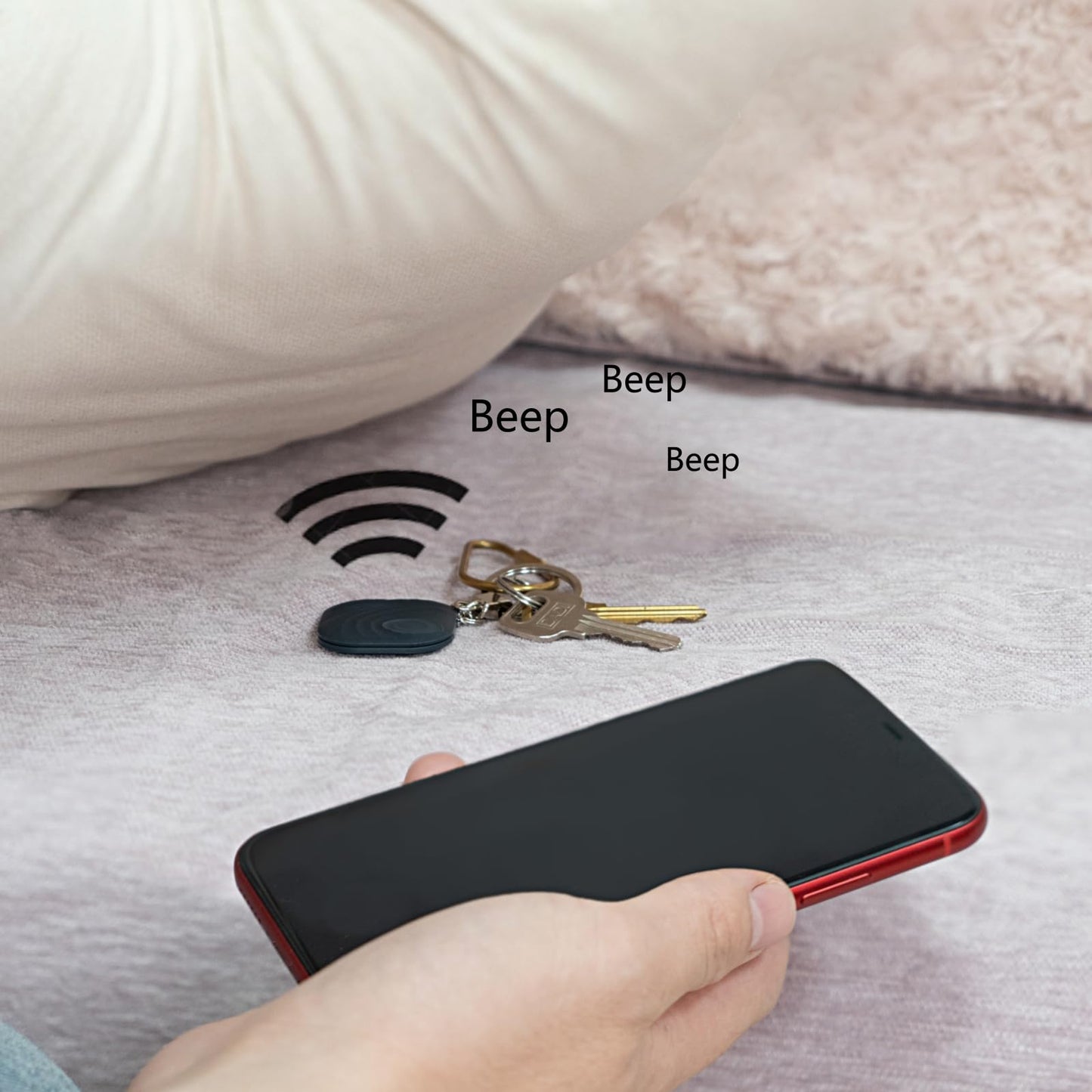 Nutale Key Finder 4-Pack, Bluetooth Tracker Item Locator with Key Chain - Both iOS and Android Compatible for Keys Pet Wallets or Backpacks and Tablets