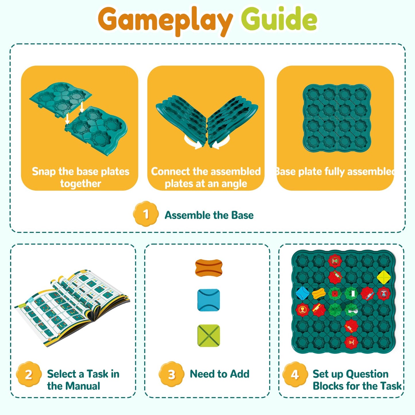 STEM Board Games for Kids Maze Learning Games Learning Games Montessori Logic Path Track Building Blocks Preschool Birthday for Boys Girls