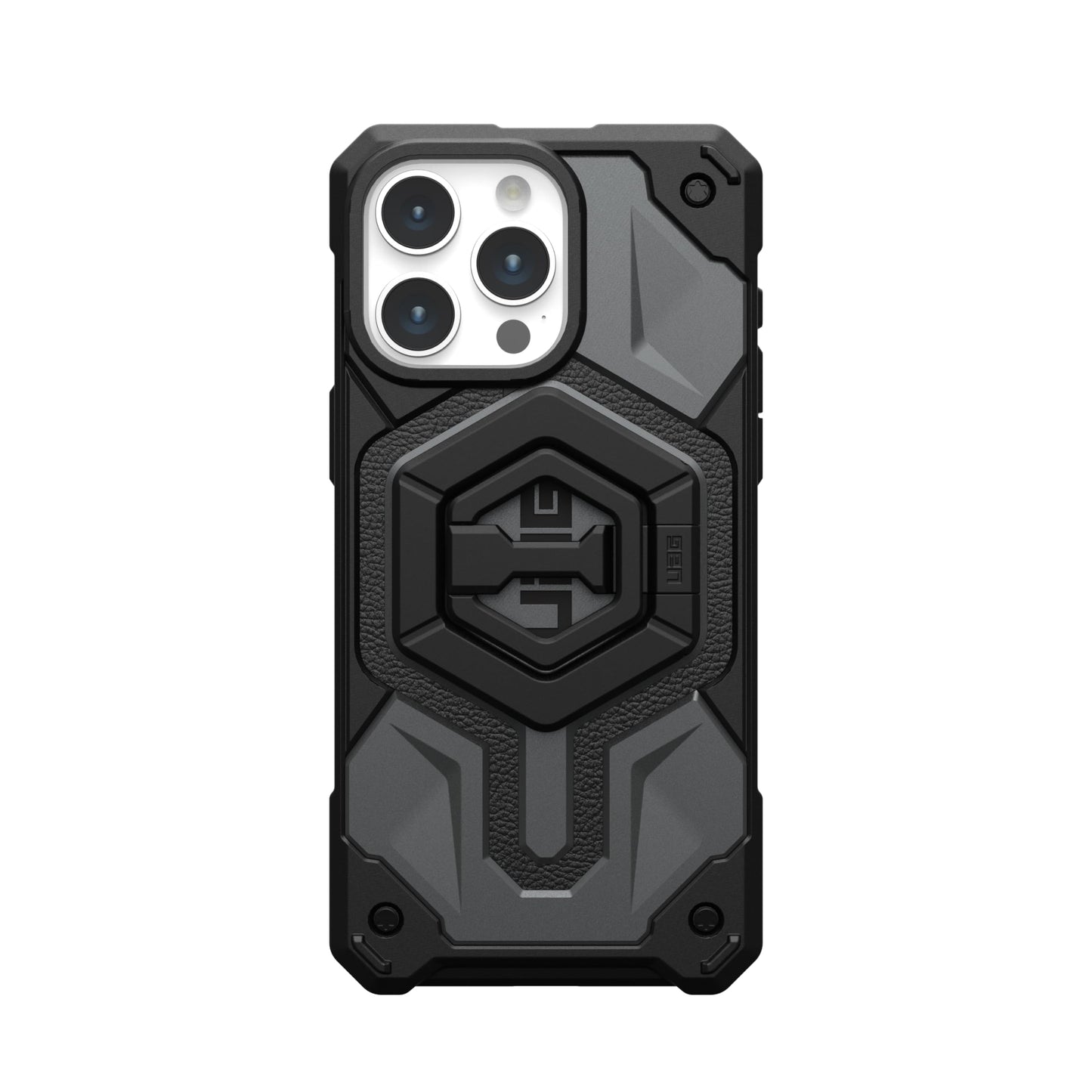 URBAN ARMOR GEAR UAG Magnetic Phone Ring Stand Compatible with MagSafe Magnet, Removable Metal Finger Ring Grip & 360 Rotation Adjustable Kickstand for iPhone 16/15/14/13, Galaxy S24/S23, Black/Black
